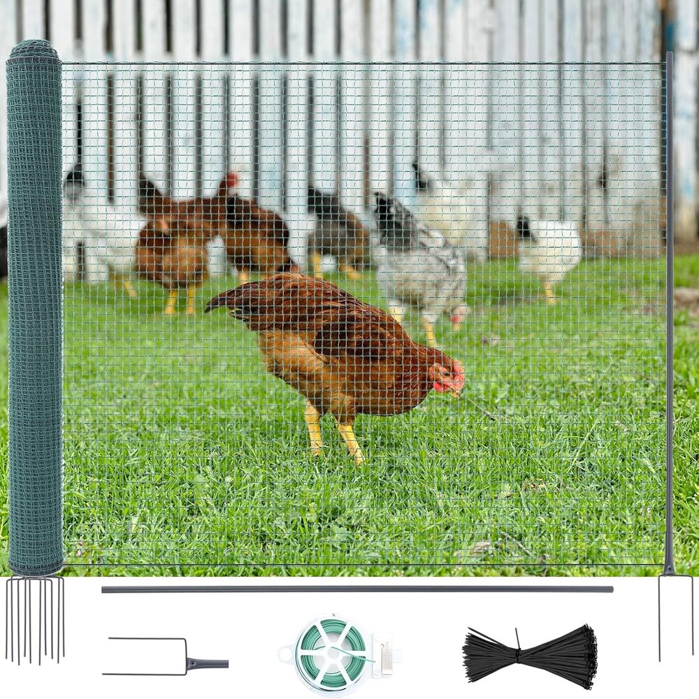 Esazn N1600250-SMALL 100-ft x 3.33-ft 14 -Gauge Green Polyurethane Welded wire Rolled Fencing 1/2-in x 1-in - Mesh Size