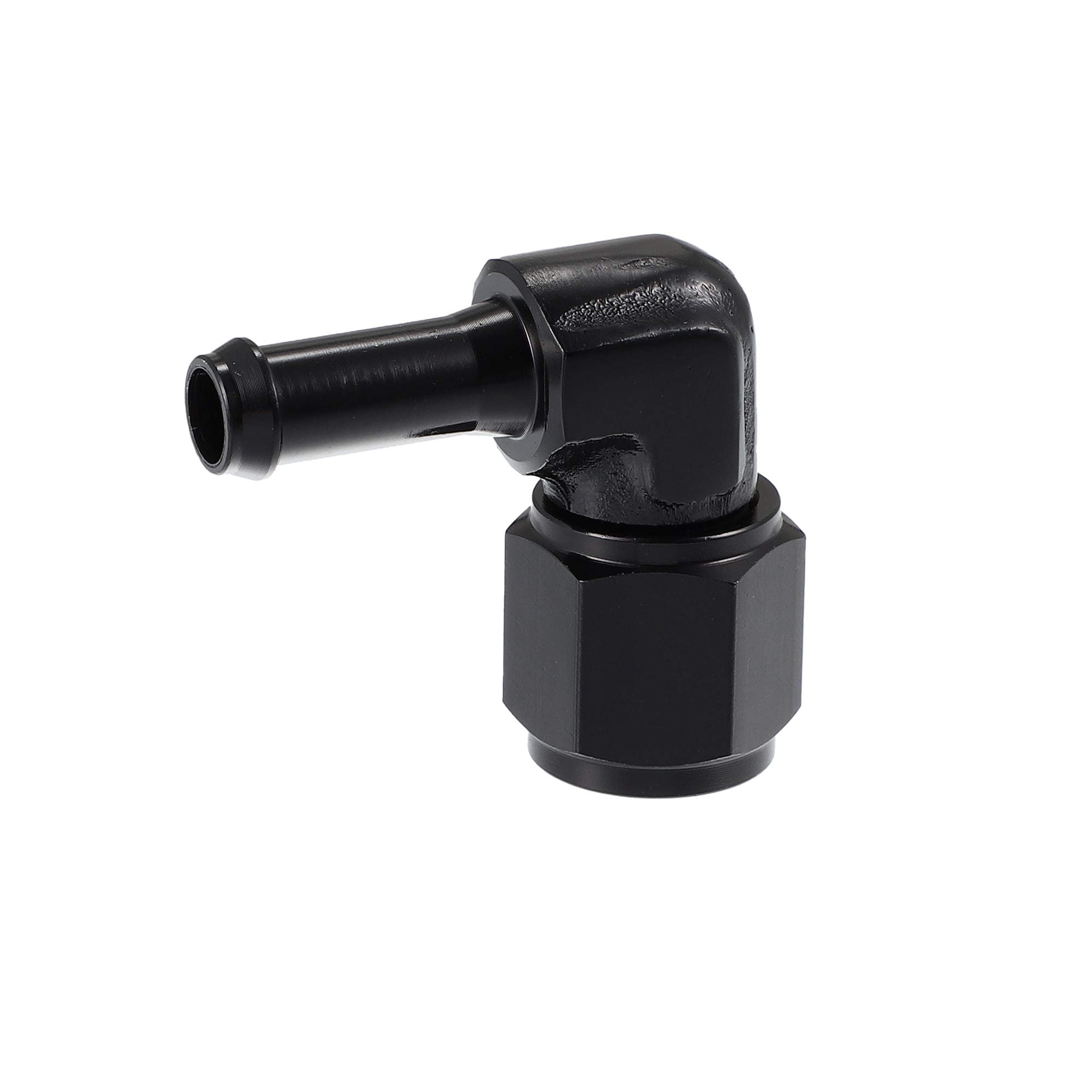 Unique Bargains - 6AN Female Fuel Hose Fitting Adapter 90 Degree AN6 to 5/16Inch Swivel Hose Barb...