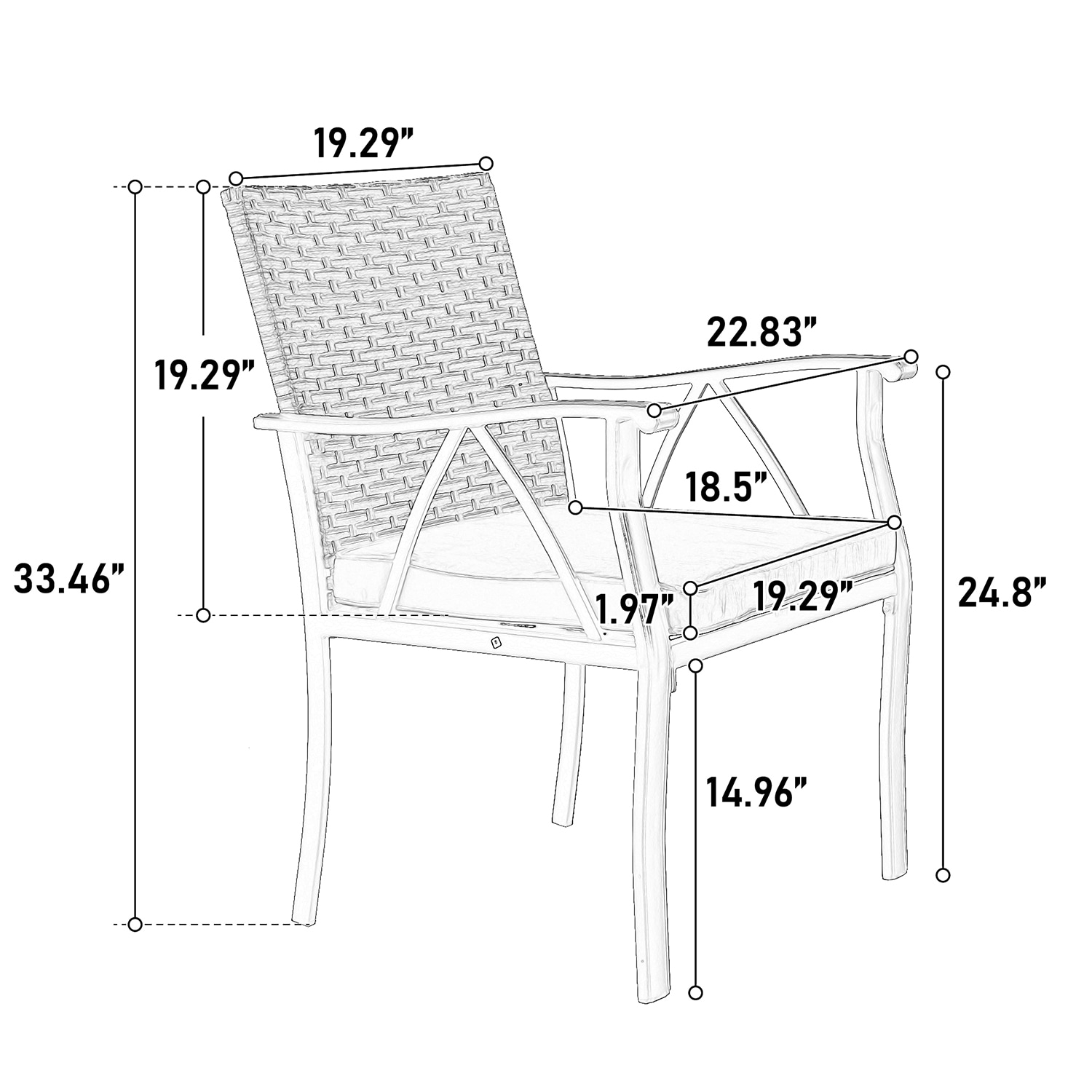 GZMR GM-GO-09AAB Patio-Dining-Sets - View #11