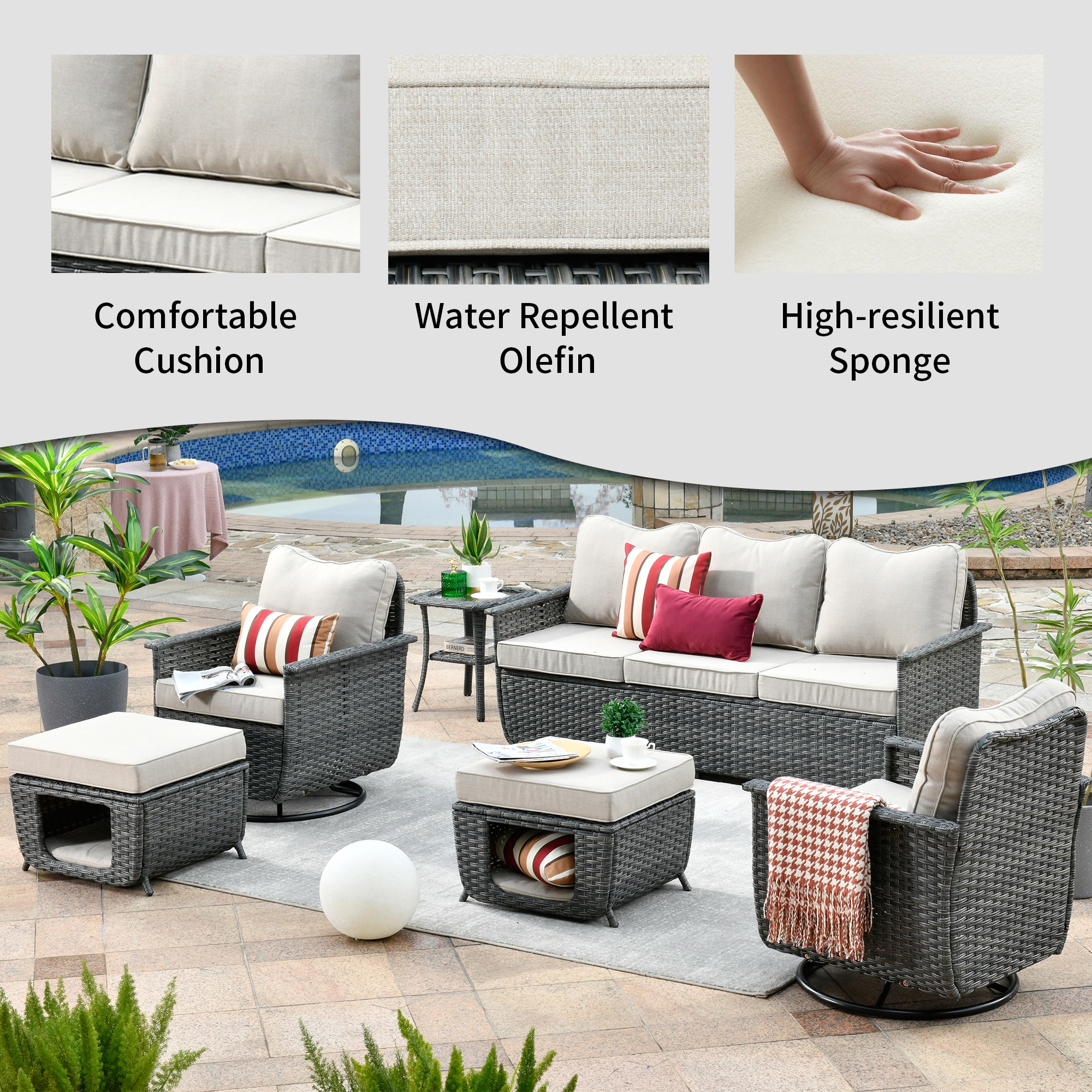 Ovios BP-606Y Patio-Conversation-Sets - View #4