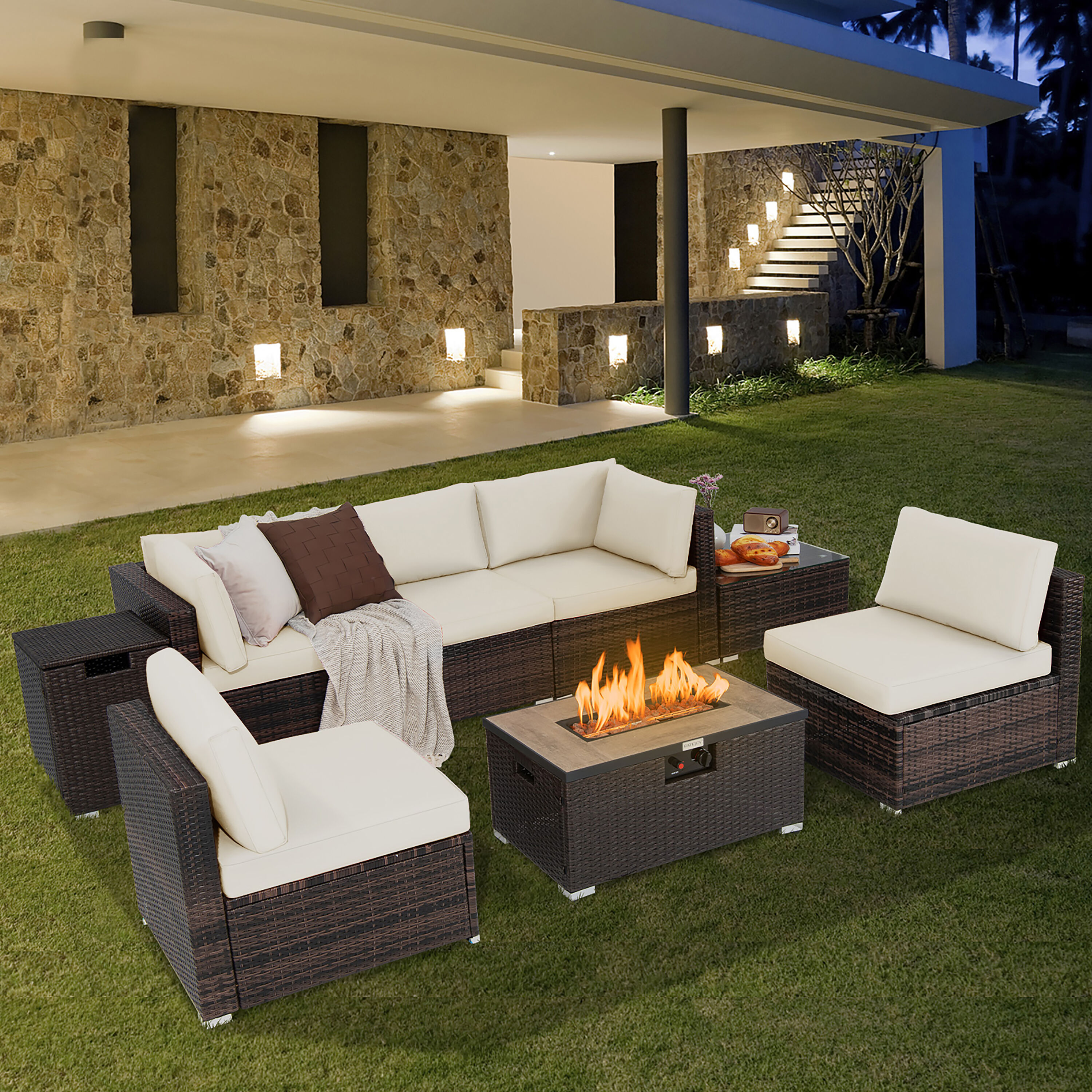 Costway NP10261CF+HW67937WH Patio-Conversation-Sets - View #8