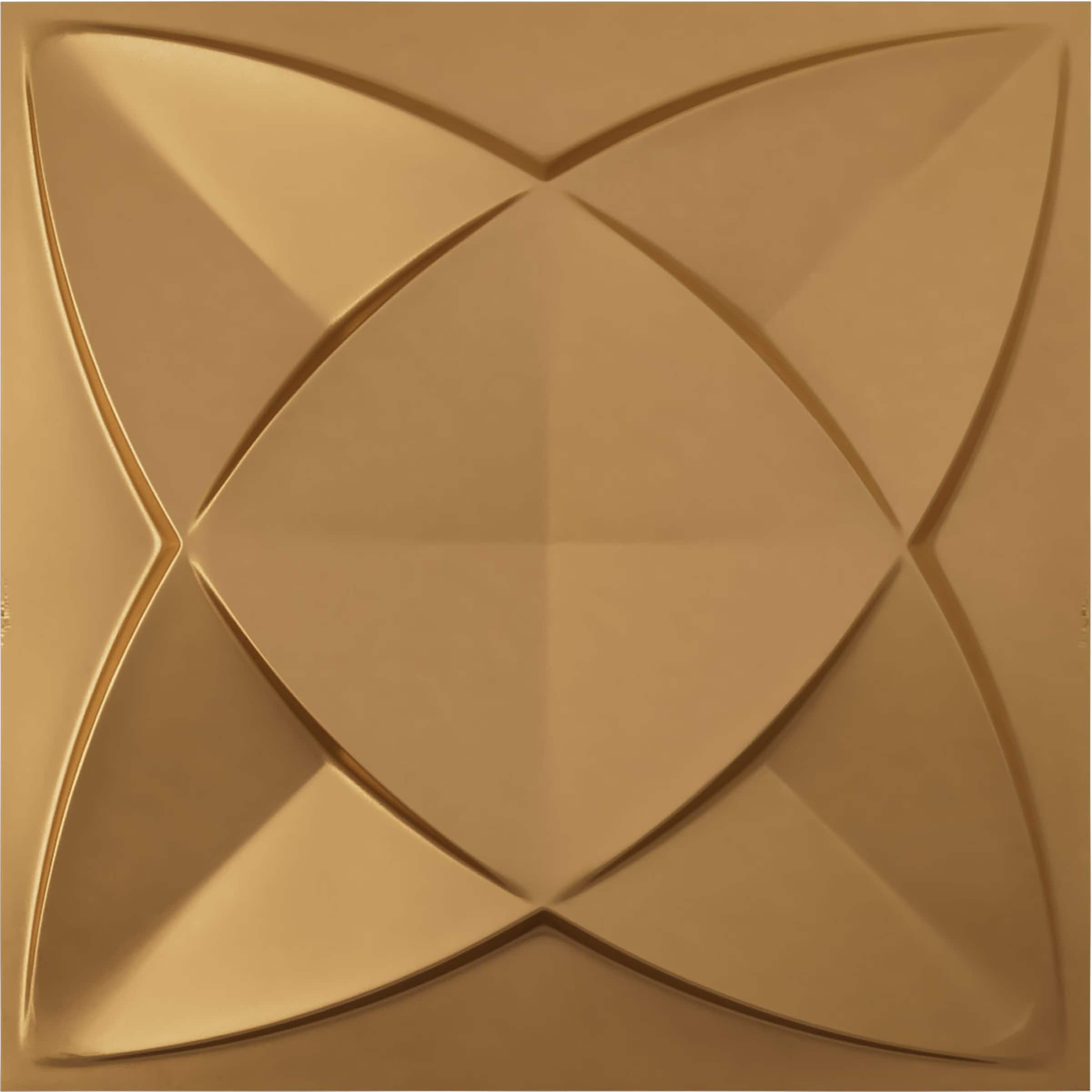 Ekena Millwork WP20X20SWBGL 19-5/8-in x 19-5/8-in Embossed Paintable/Stainable Gold PVC Wall Panel (