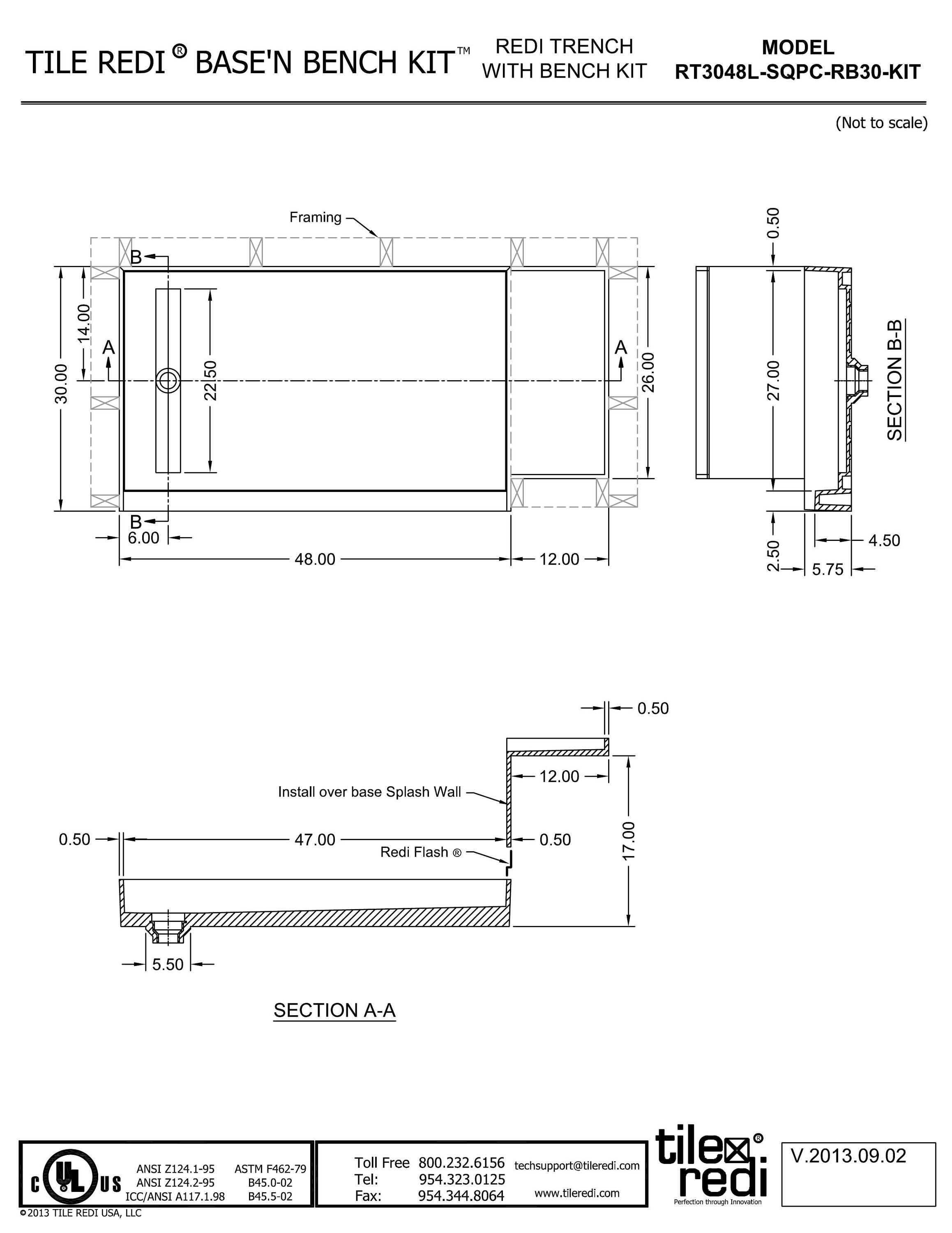 Tile Redi RT3048L-SQPC-RB30KIT Shower-Floors - View #9