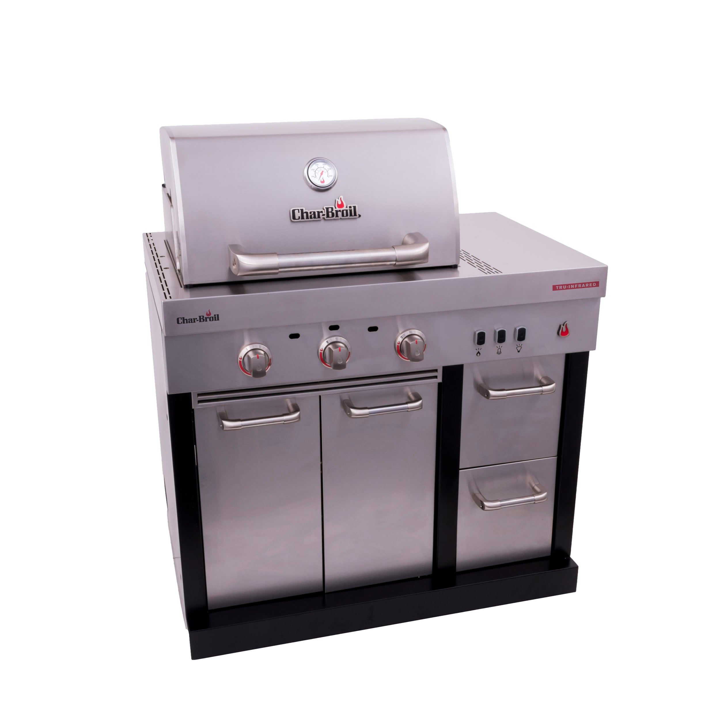 Tarmfunktion fingeraftryk kærlighed Char-Broil Medallion 39.4-in W x 26.5-in D x 47.5-in H Outdoor Kitchen Gas  Grill with 3 Burners in the Modular Outdoor Kitchens department at Lowes.com