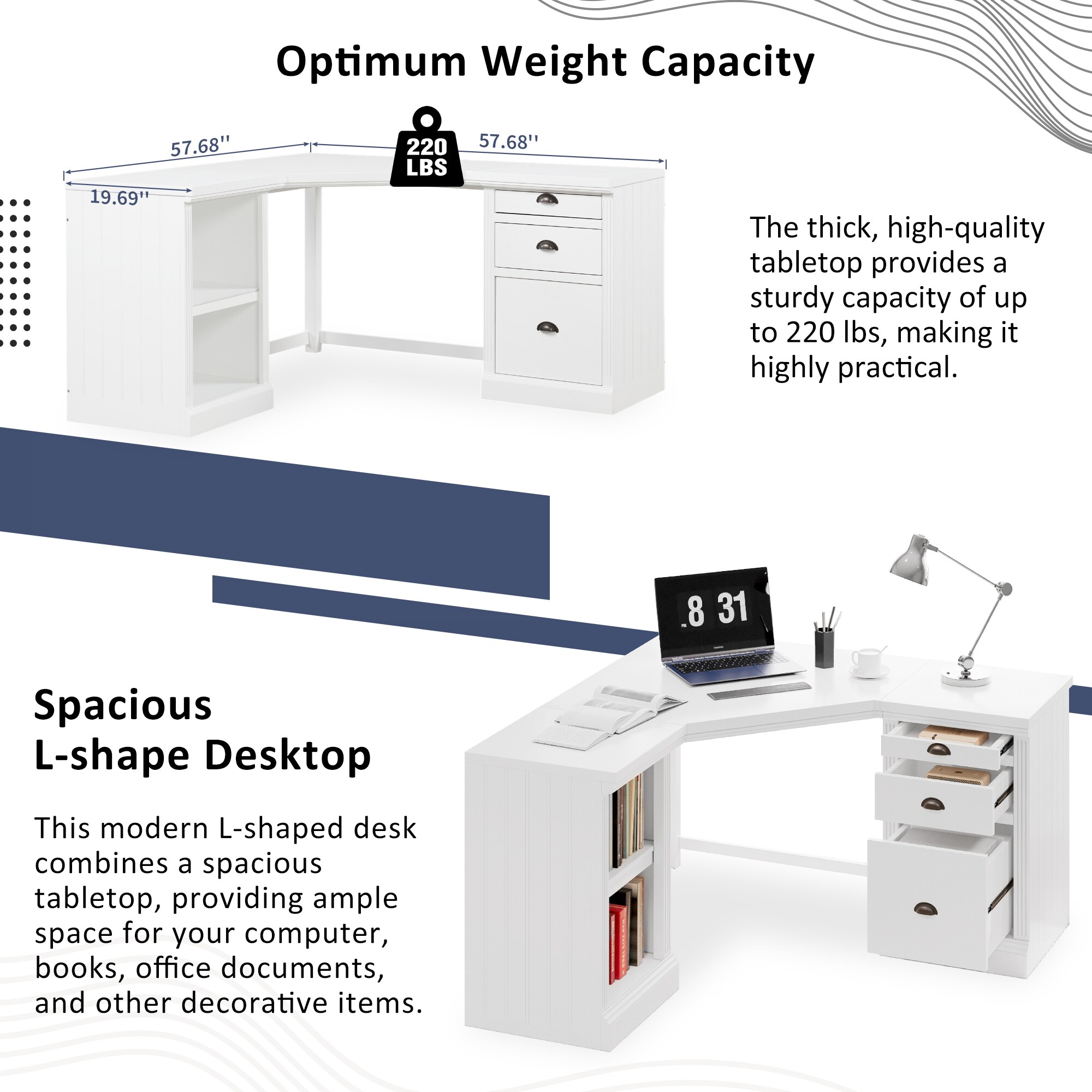 ModernLuxe L3P-N751S225871K desks - View #4