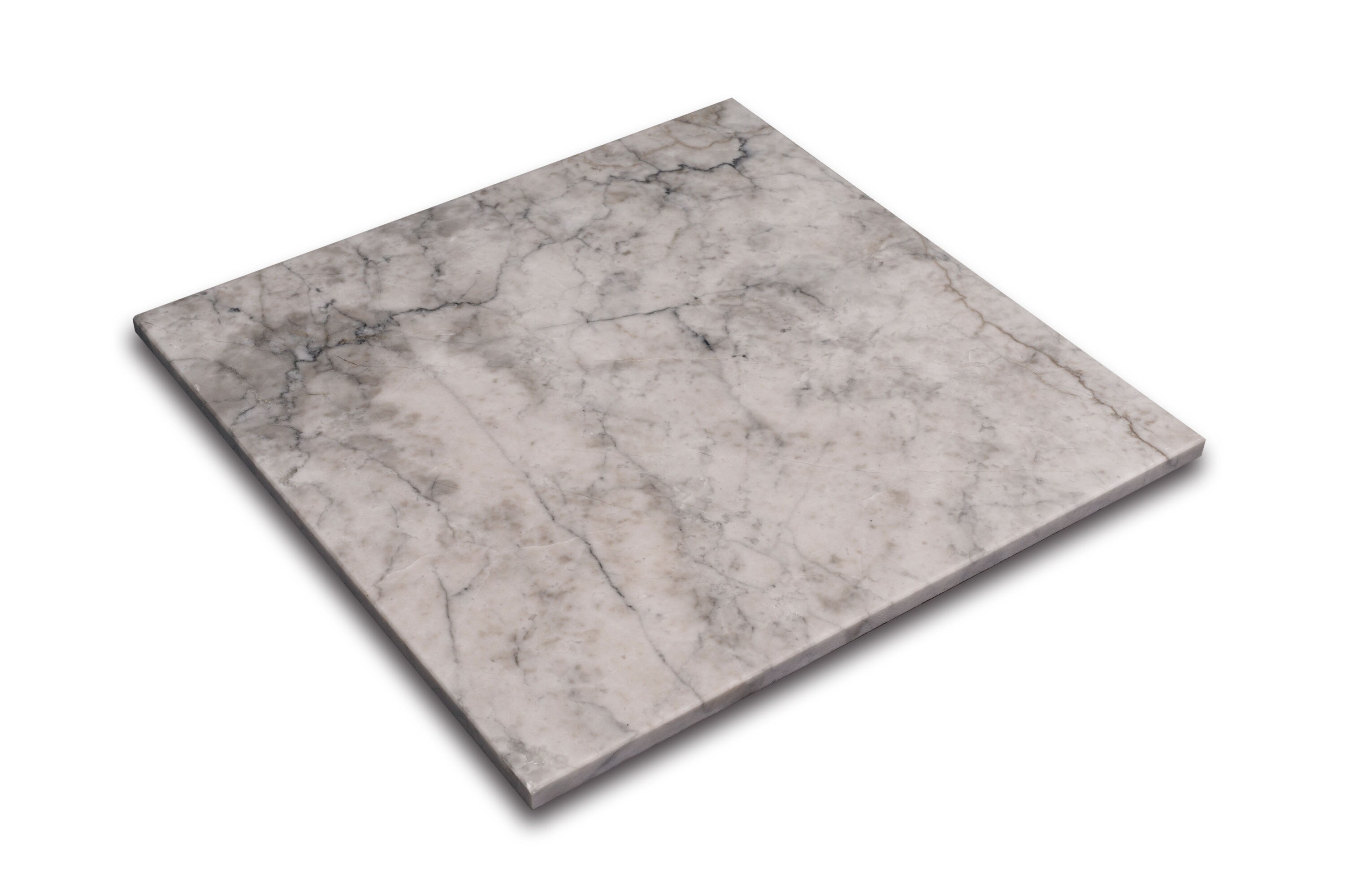 allen + roth Grey 12-in x 12-in Polished Natural Stone Marble Look Tile ...