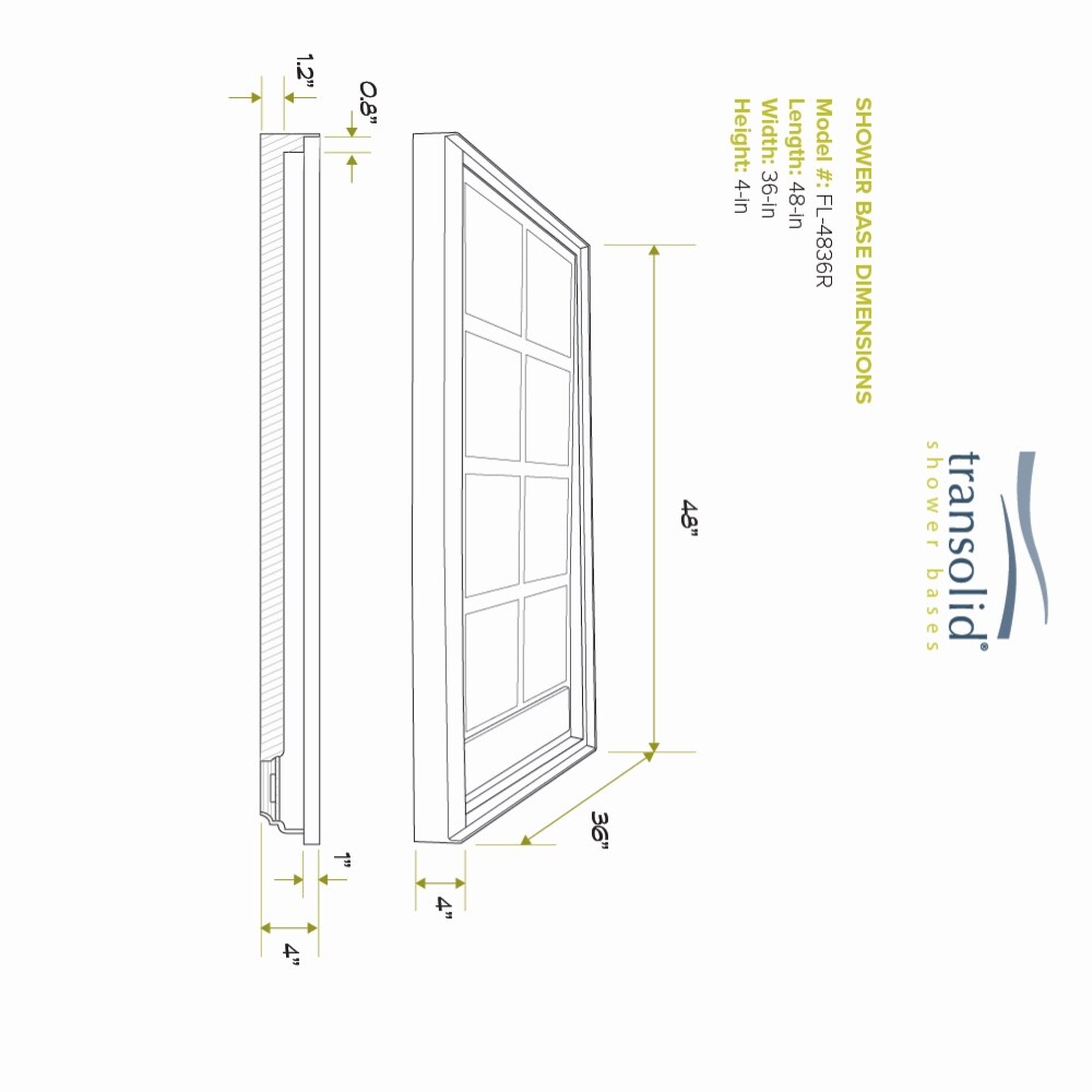 Transolid FL4836R-38 Shower-Floors - View #6
