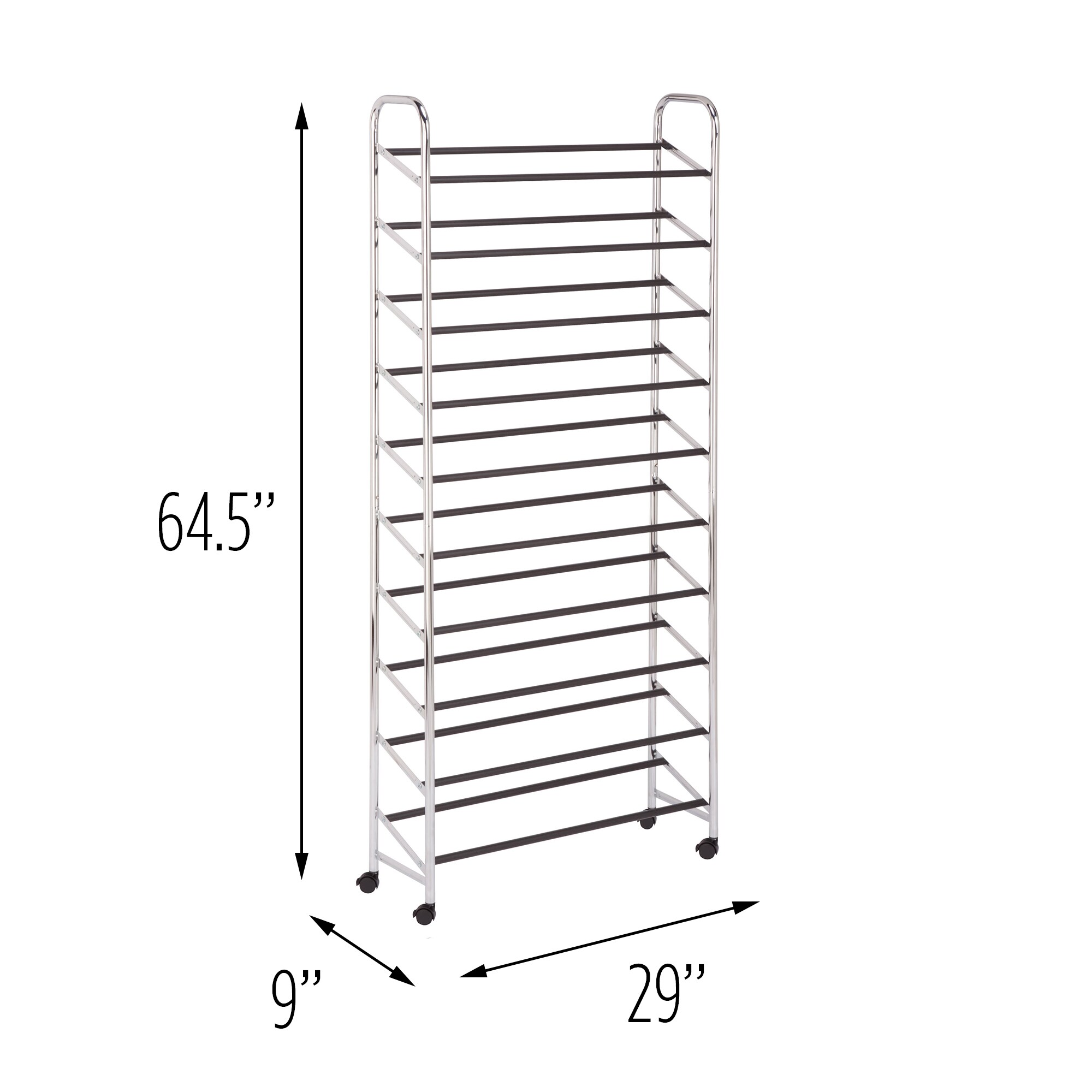 Honey-Can-Do 64.37-in H Tier 30 Pair Silver Steel Shoe Organizer in the Shoe  Storage department at