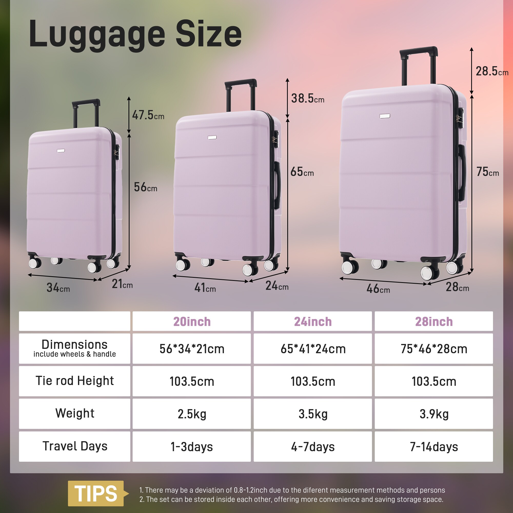 LOVMOR SF-H-N732P308497I Luggage-And-Luggage-Sets - View #2