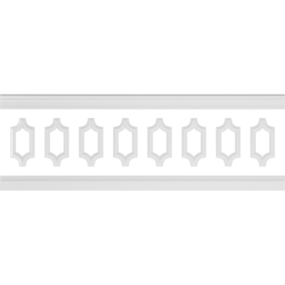 Ekena Millwork WPKUSC081P032 Smooth Paintable/Stainable Off-white Polyurethane Wainscoting Wall Panel ( 10 -Pack, Covers 21.04-sq ft )