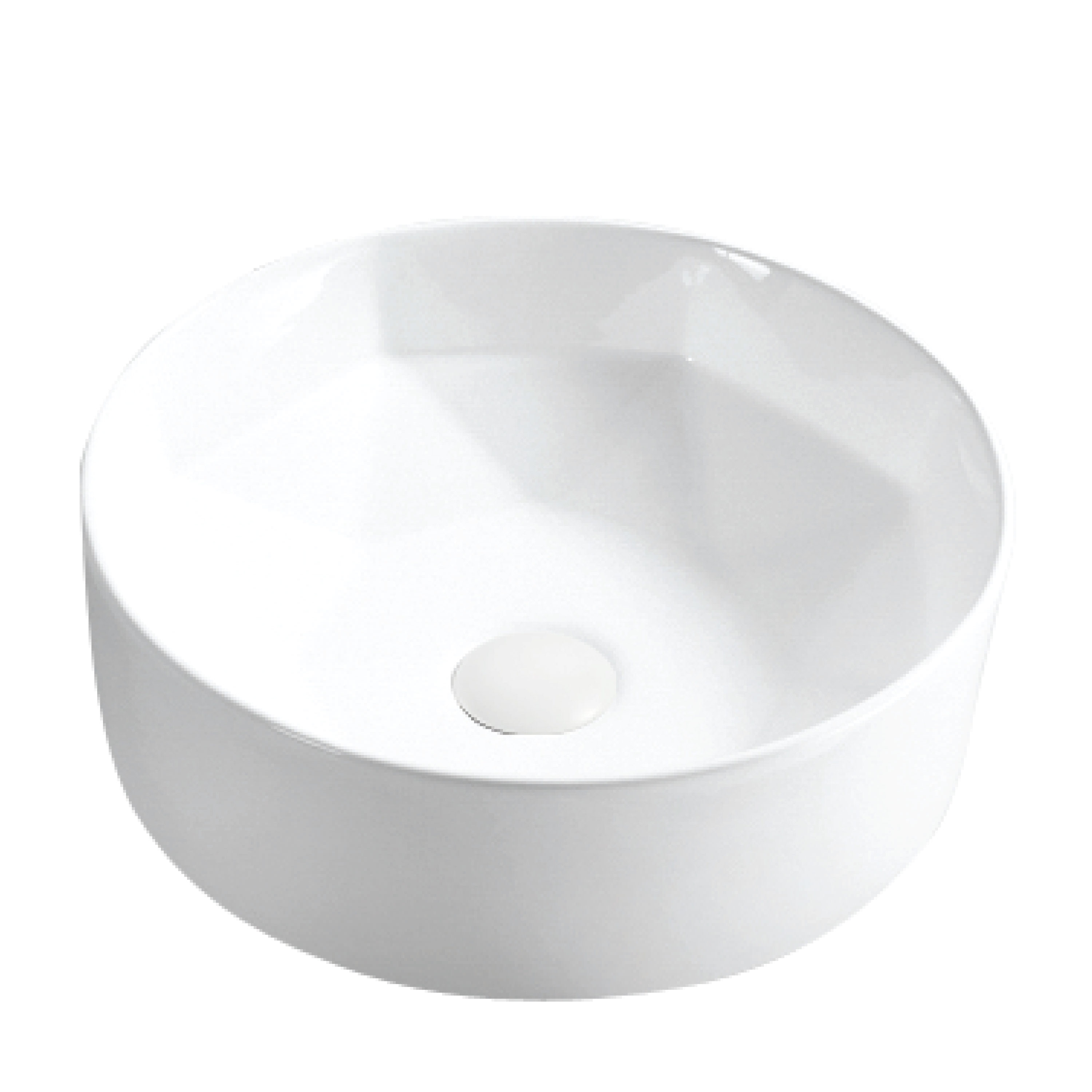 Karran VC-421-WH Valera Vitreous china Vessel Round Modern White/Glossy Bathroom Sink ( 16-Inches x 16-Inches )