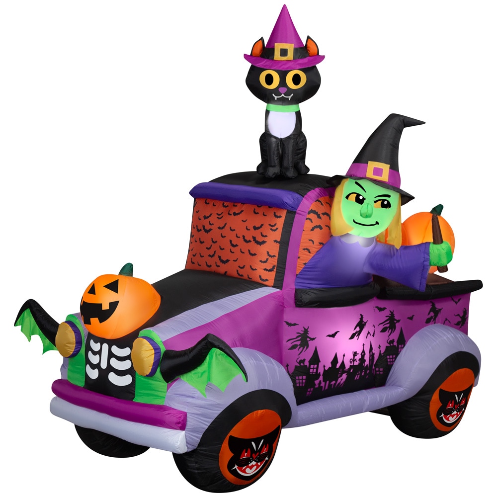 Gemmy Car Buddy Airblown Witch 3 ft Tall Multicolored