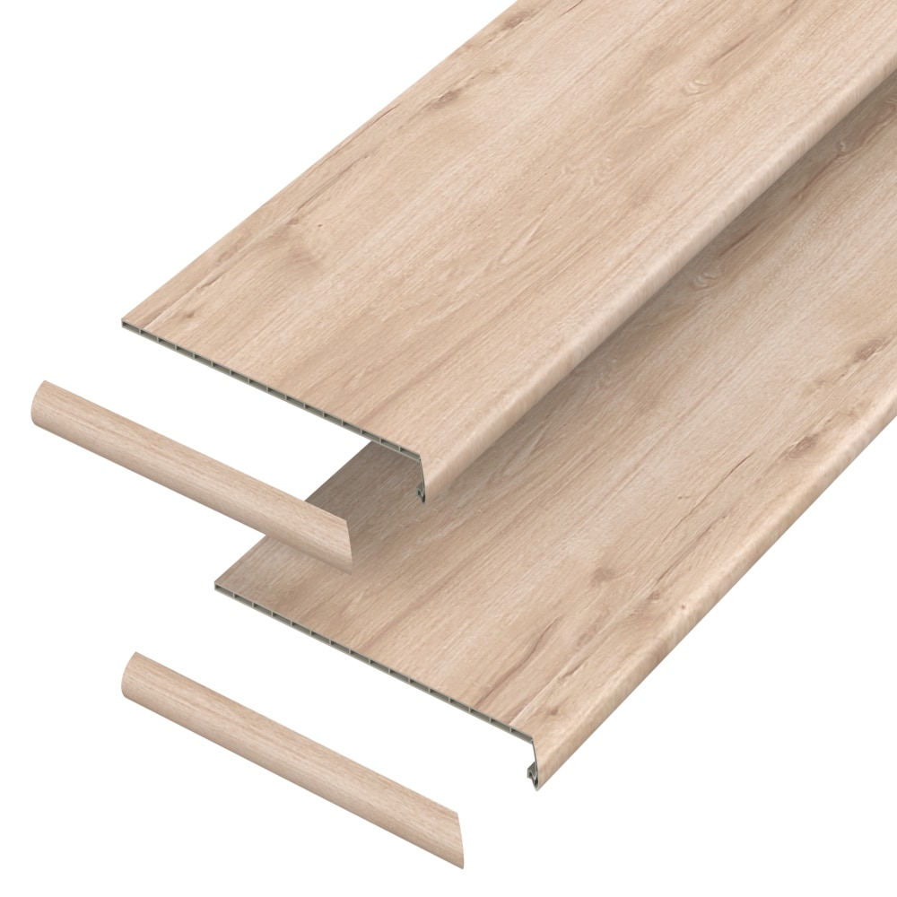 Pergo VTRDS-PR035 StairCraft (2-Pack) 48-in x 12.2-in x 1.73-in Lavinia Vinyl Reversible return Bullnose Stair Tread