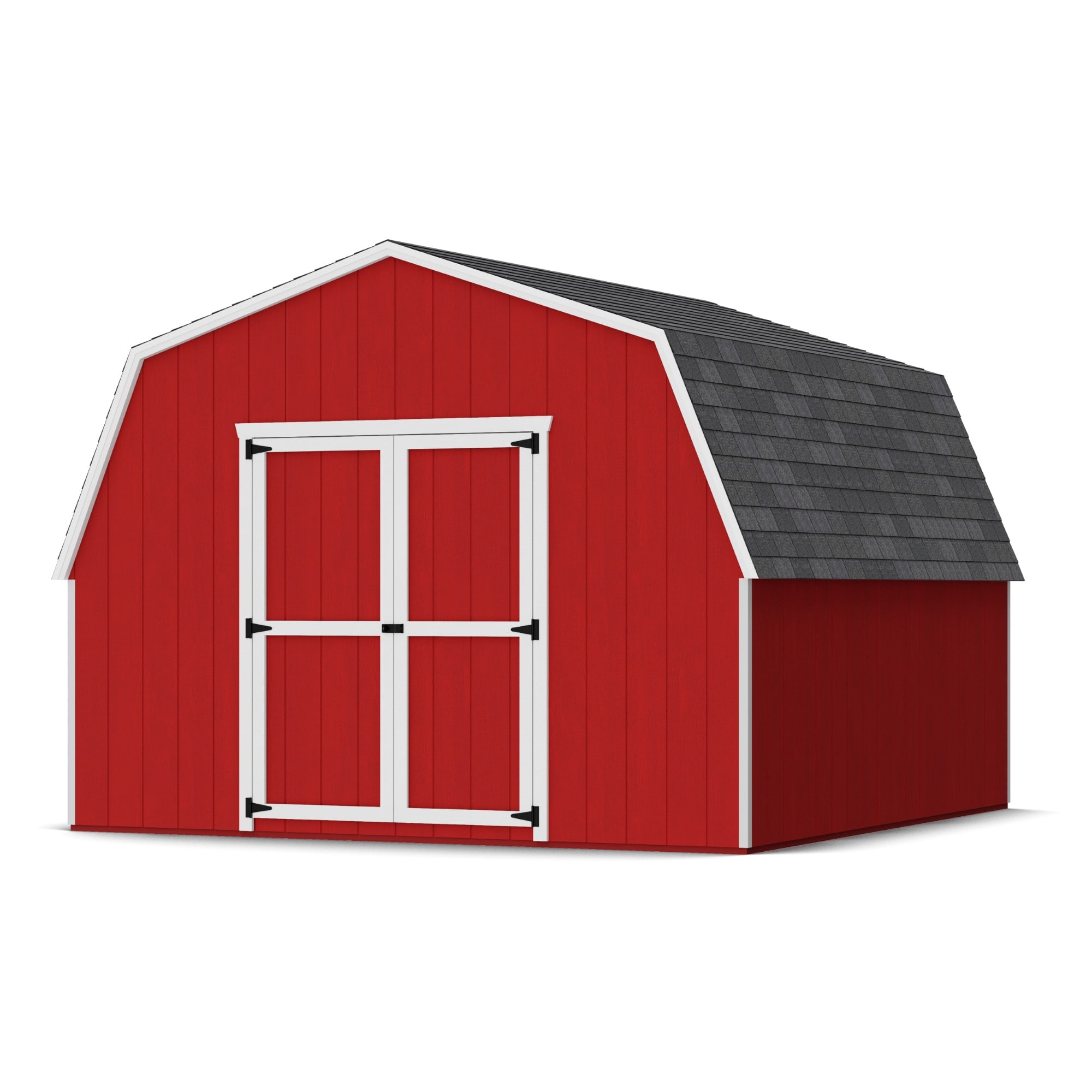 Little Cottage Co 12X12 VGB-4-PC Value Gambrel Barn 12-ft x 12-ft Gambrel Style Wood Outdoor Storage Shed with 2 Doors