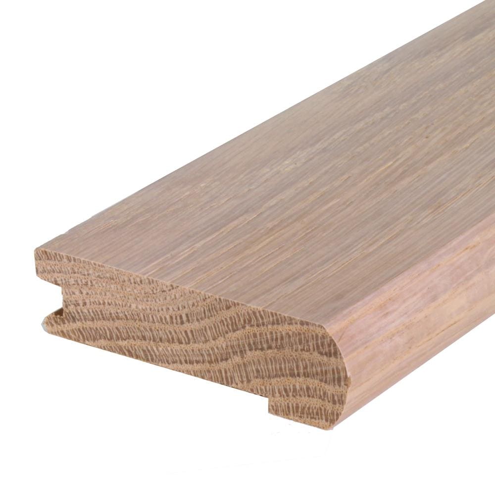 Flexco 954137 Solid Wood Stair Nose 2.75-in x 78-in x 0.75-in French Oak Amaya Prefinished Wood Oak Flush Stair Nosing