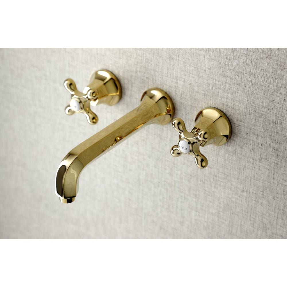 Kingston Brass WLKS4022AX Metropolitan Polished brass 2-handle Wall-mount Low-arc Bathtub Faucet ( Valve Included )