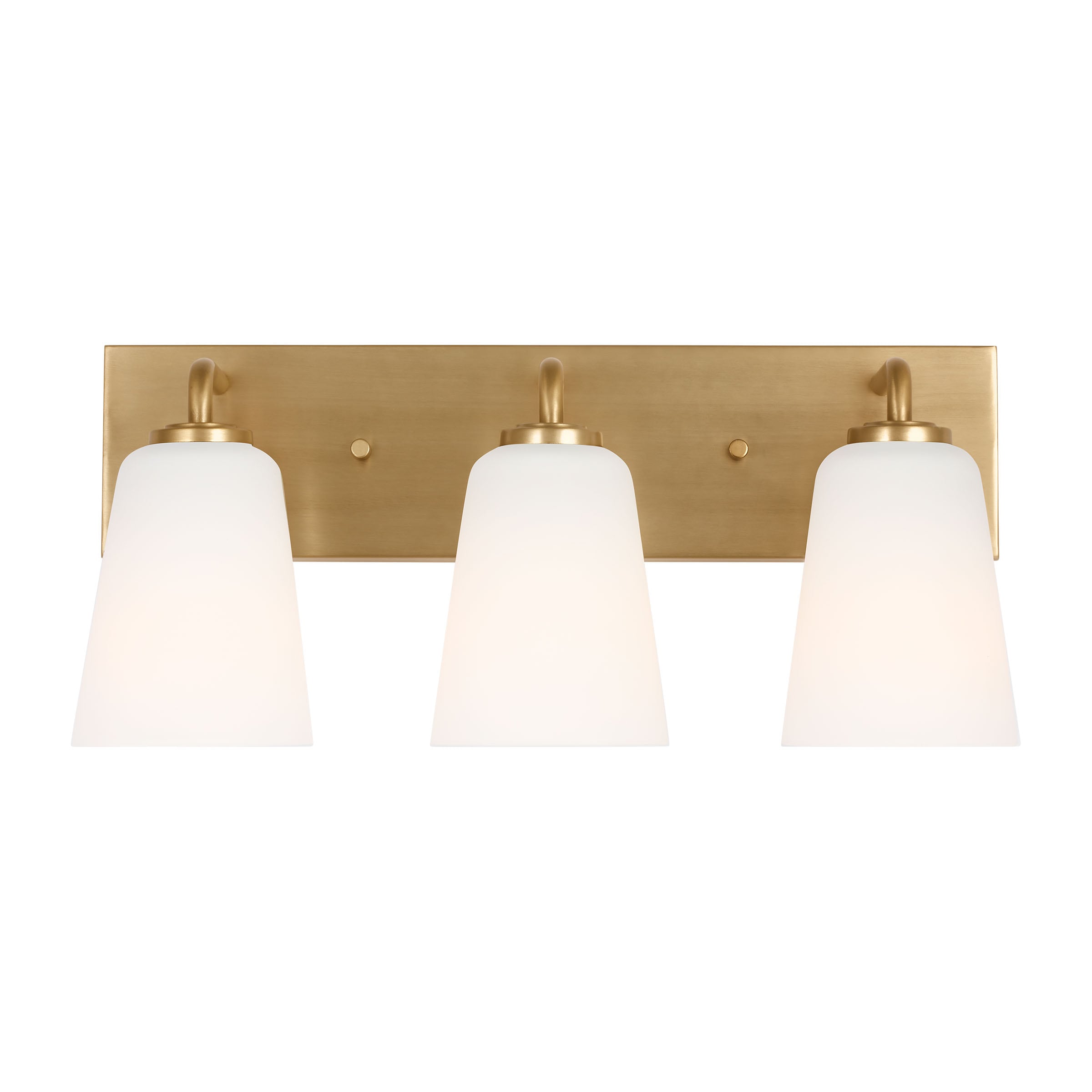 Generation Lighting GLV1053SB Miles 18-in 3 -Light Satin Brass Transitional Vanity light