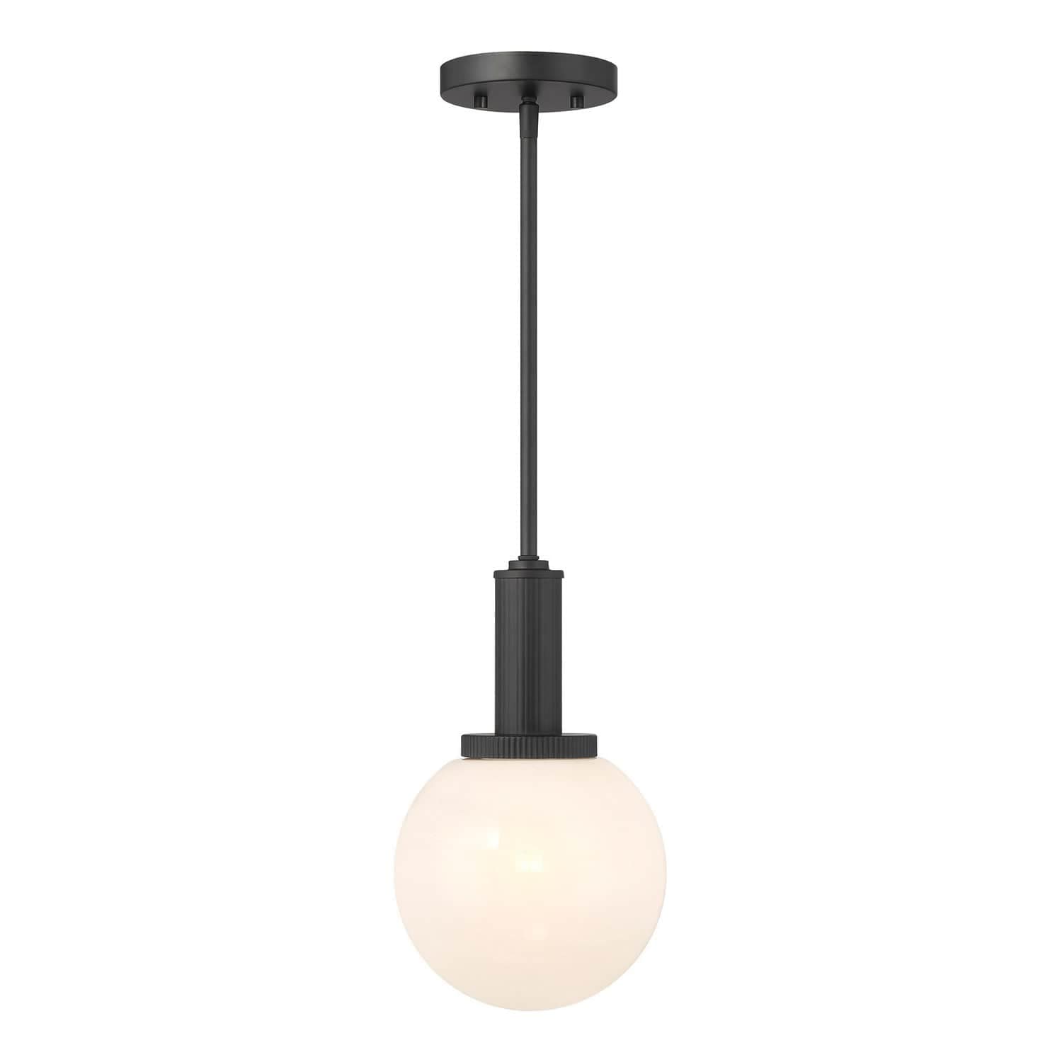 Trade Winds Lighting TW77067MBK 1-Light Pendant from Alexis Collection in Matte Black
