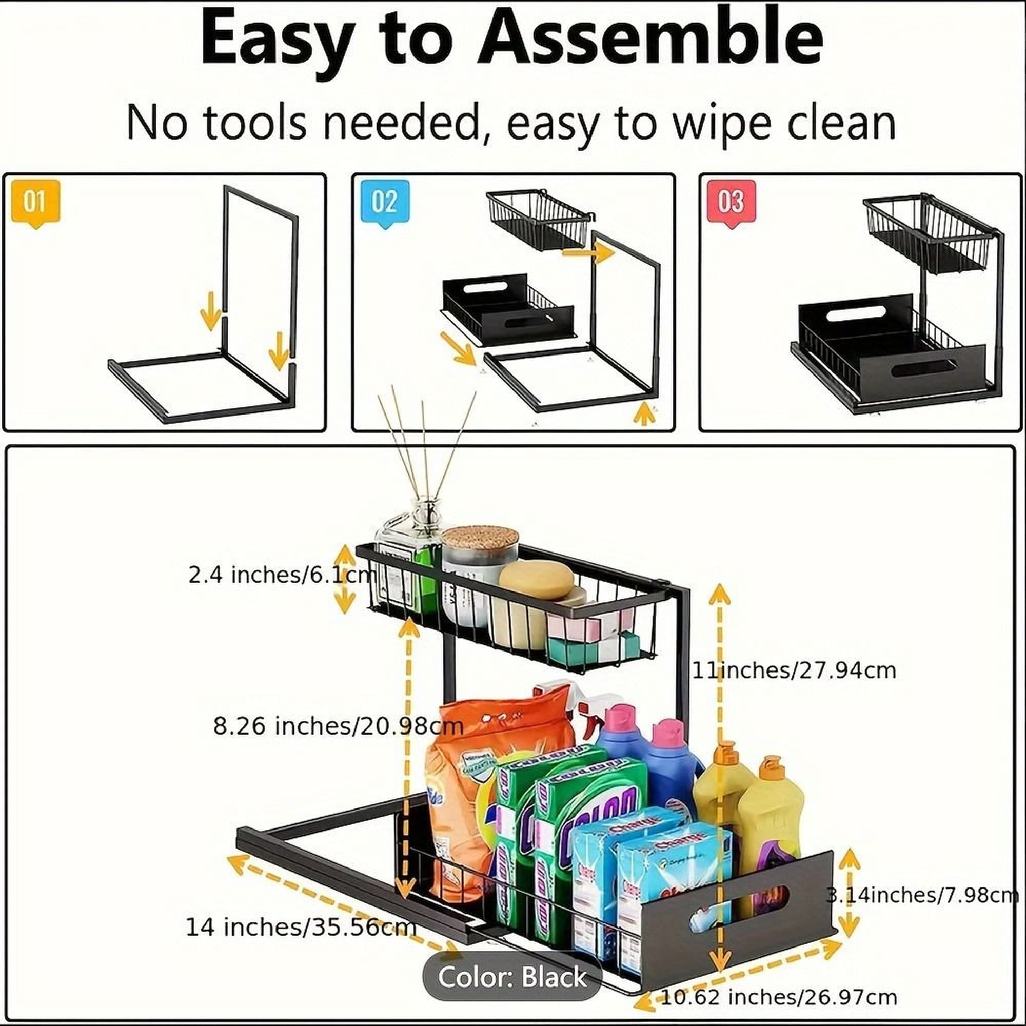Angel Sar L2MJA903CO02 Pull-Out-Cabinet-Baskets - View #4