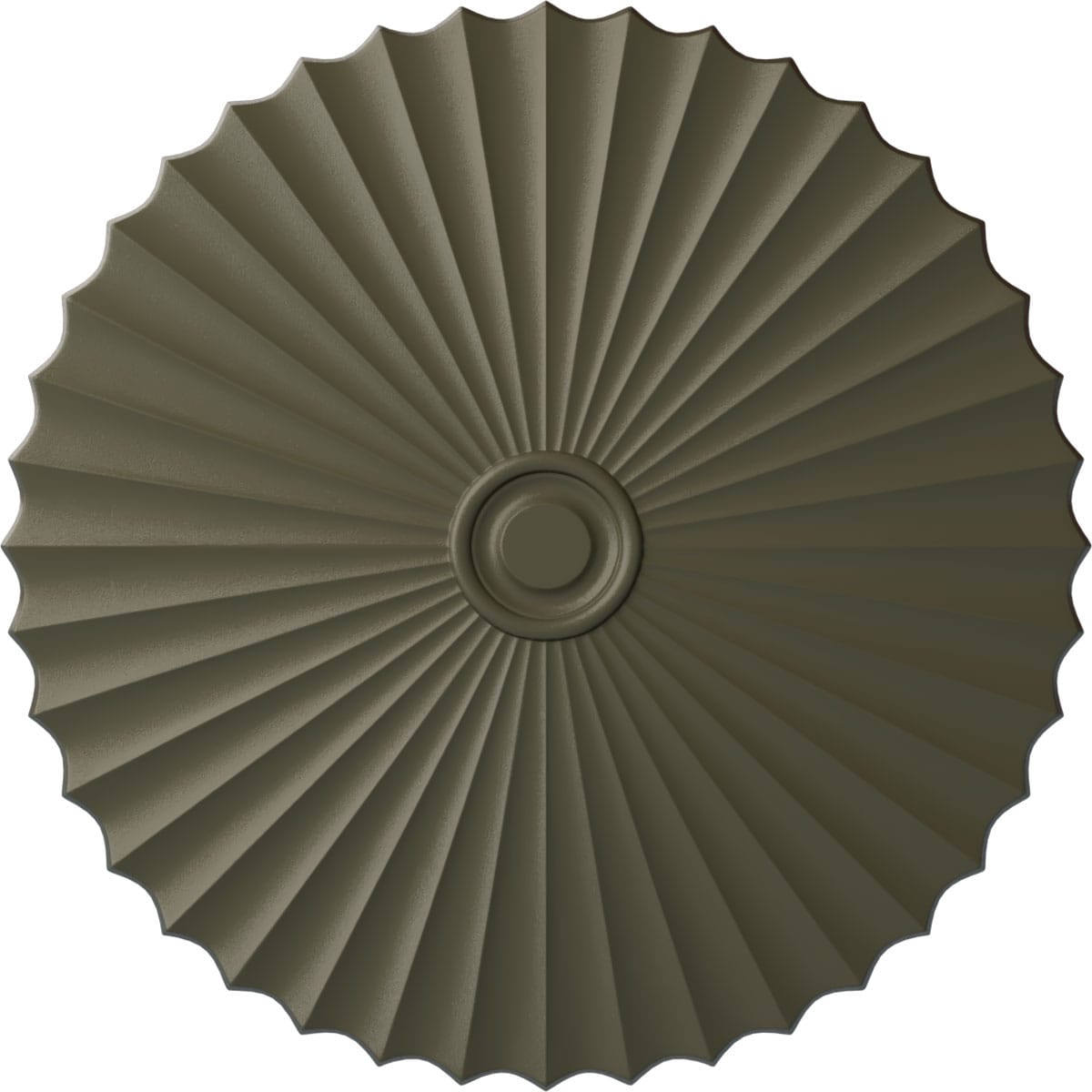 Ekena Millwork CM48SHWHF Shakuras 47.625-in W x 47.625-in L Painted Witch Hazel Polyurethane Whole Ceiling Medallion