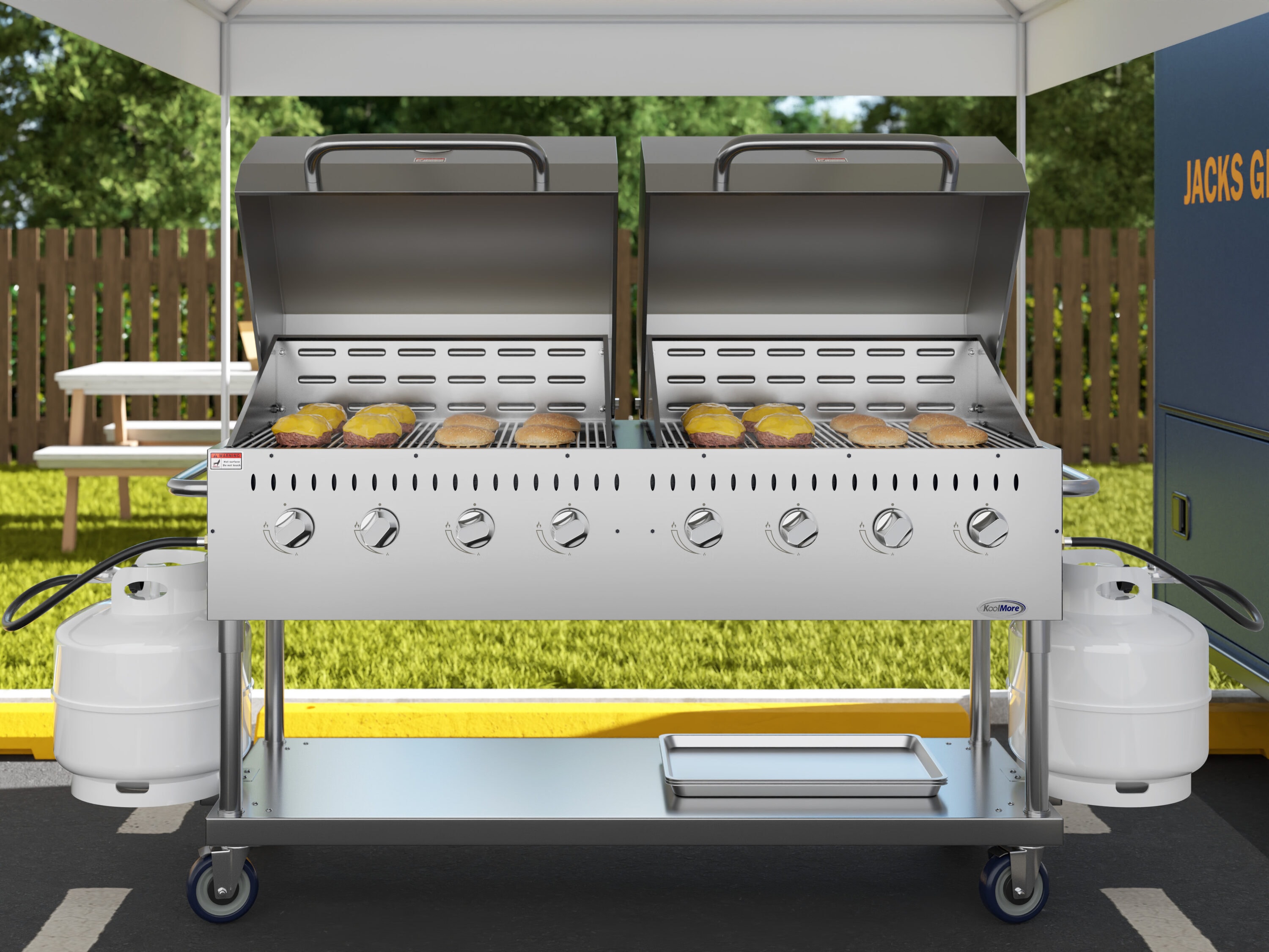 KoolMore LOW-CGKIT6-D30D30 Gas-Grill - View #3