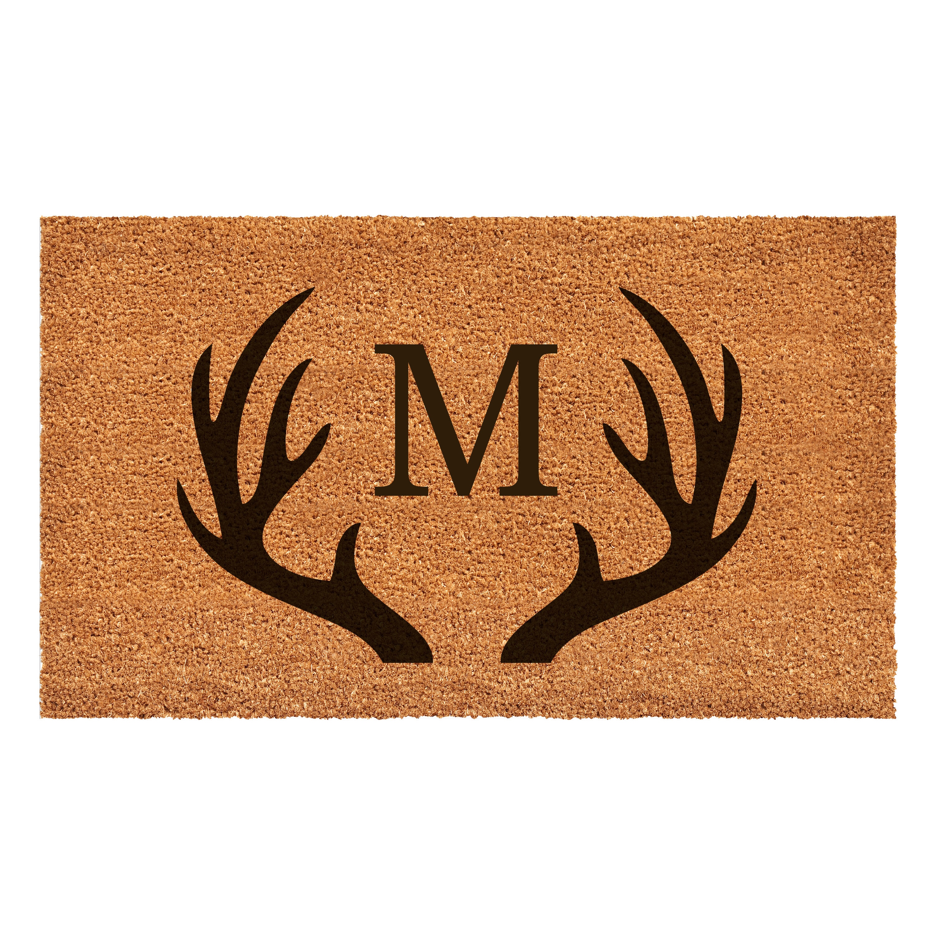 Callowaymills 108802436M 24-in x 36-in Natural, Black Coir/Vinyl Non-Slip Grip Indoor or outdoor Decorative Door Mat