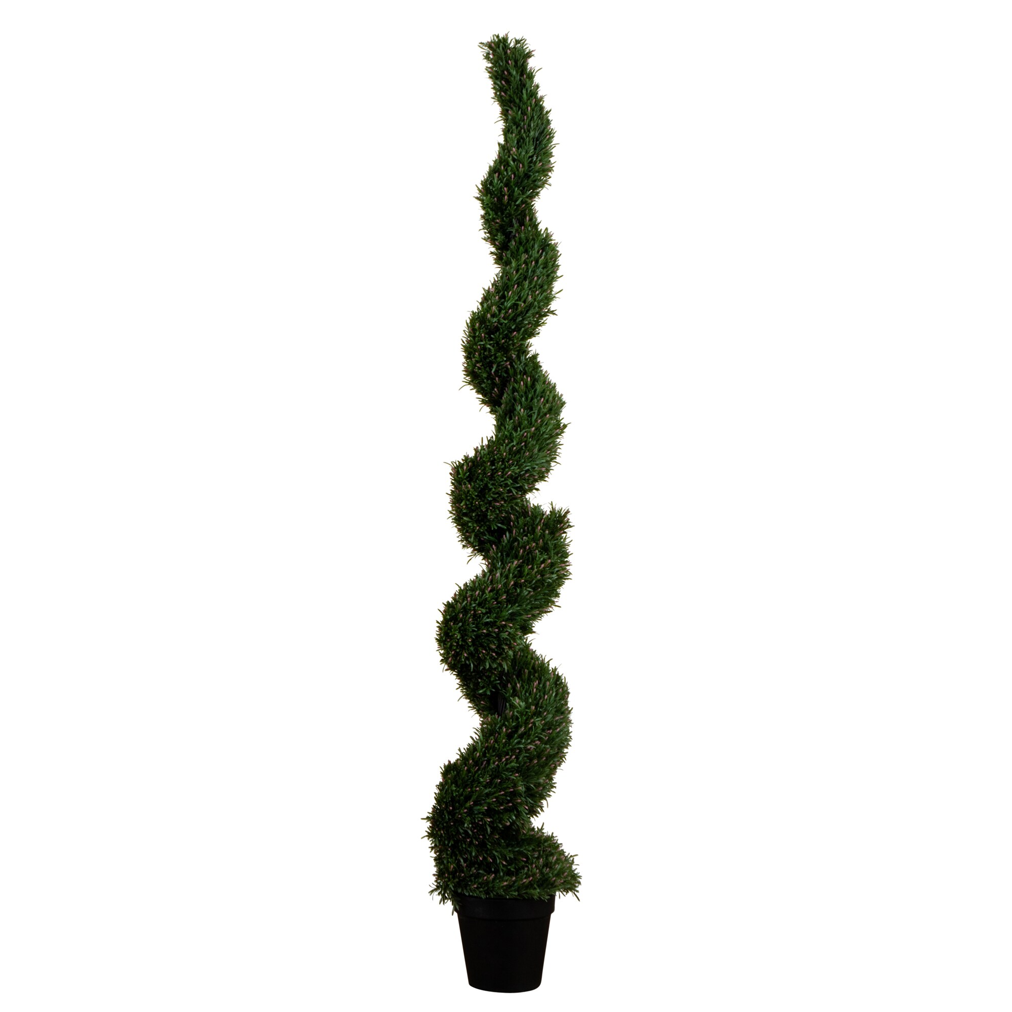 Nearly Natural  8-ft UV Resistant Artificial Rosemary Spiral Topiary Tree (Indoor/Outdoor)