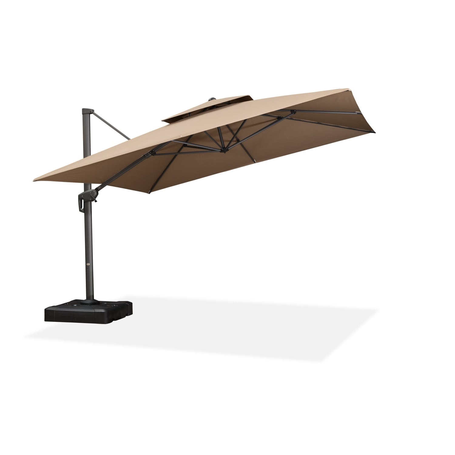 PURPLE LEAF LS04DHS12-KK Aluminum Crank Cantilever Patio Umbrella