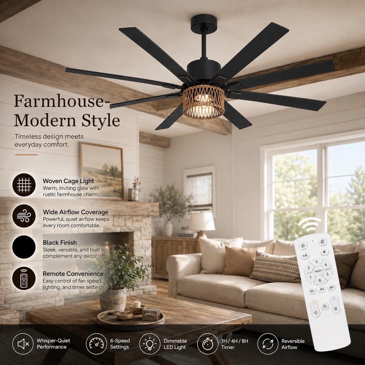 GAOMON CQC-EYFTIHBNFJ2 Ceiling-Fans - View #3