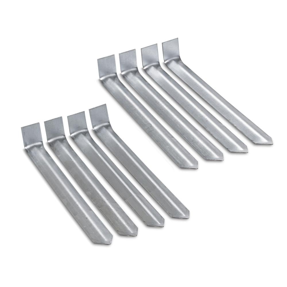 Blue Hawk 10-Pack 7.5-in Silver Steel Edging Stake Anchors Composite Edging New 