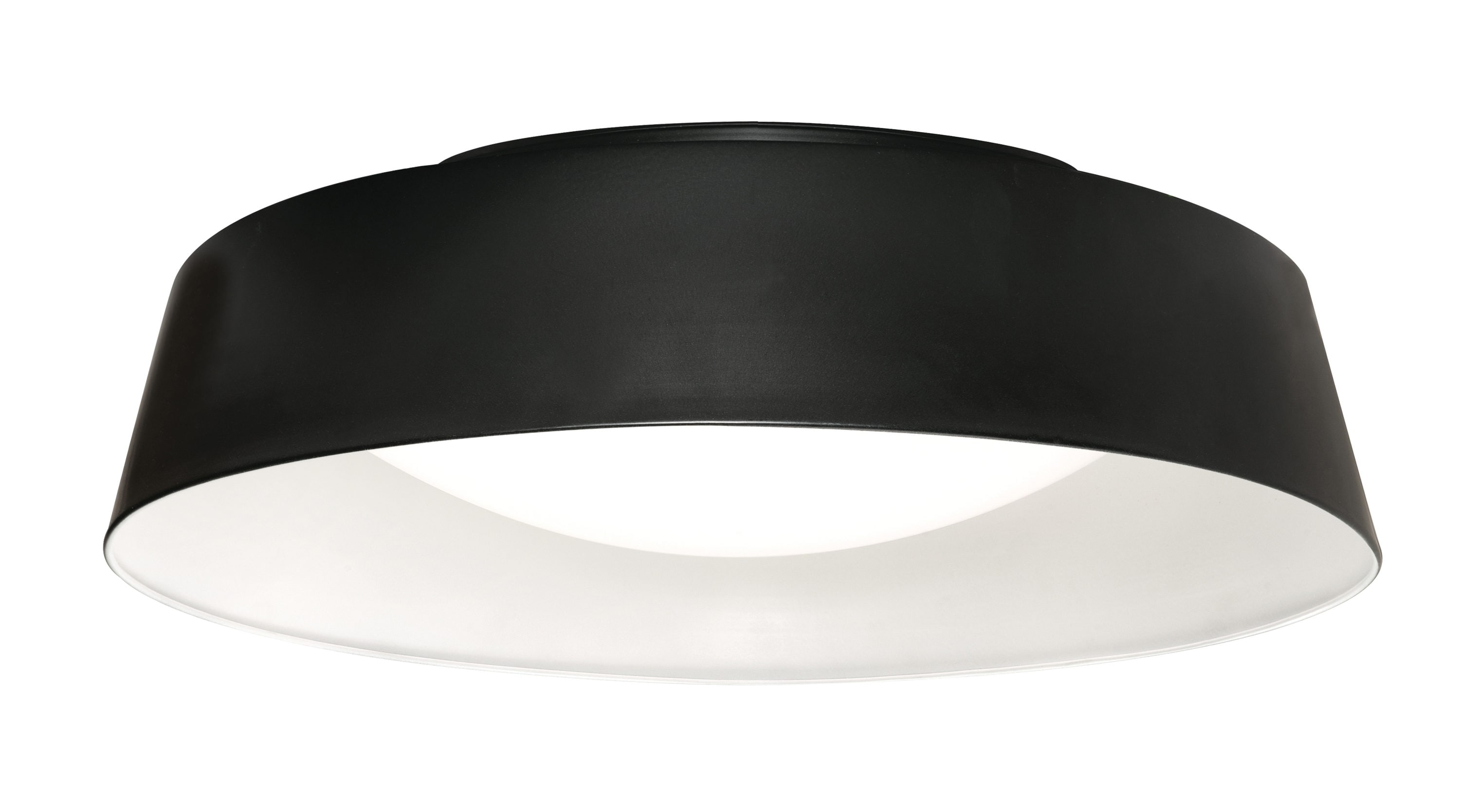 AFX DUNF20LAJUDBKWH Duncan 1 -Light 19.5-in Black Integrated LED Flush Mount Light