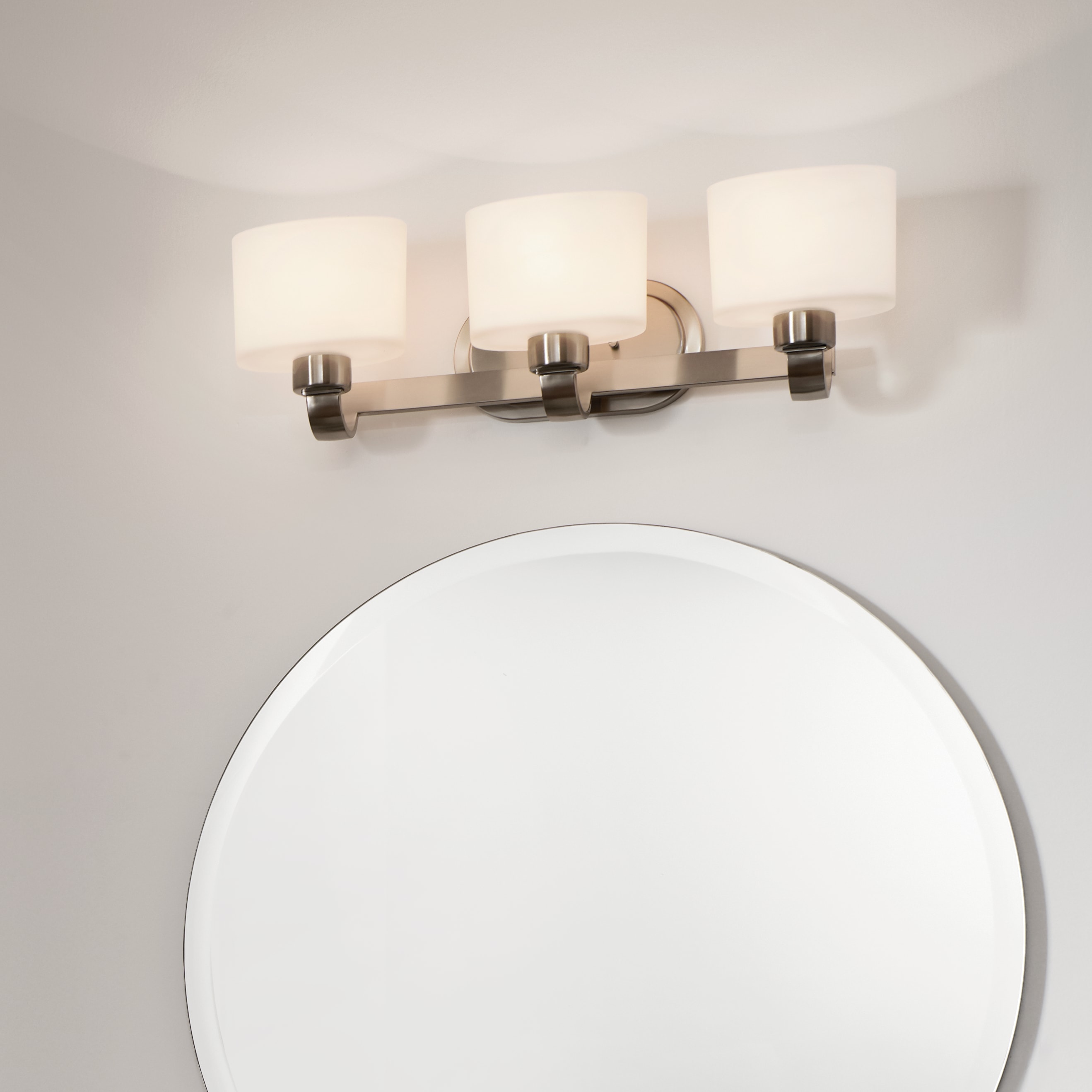 Kichler 37513 23.38-in 3 -Light Brushed Nickel Modern/contemporary Vanity light