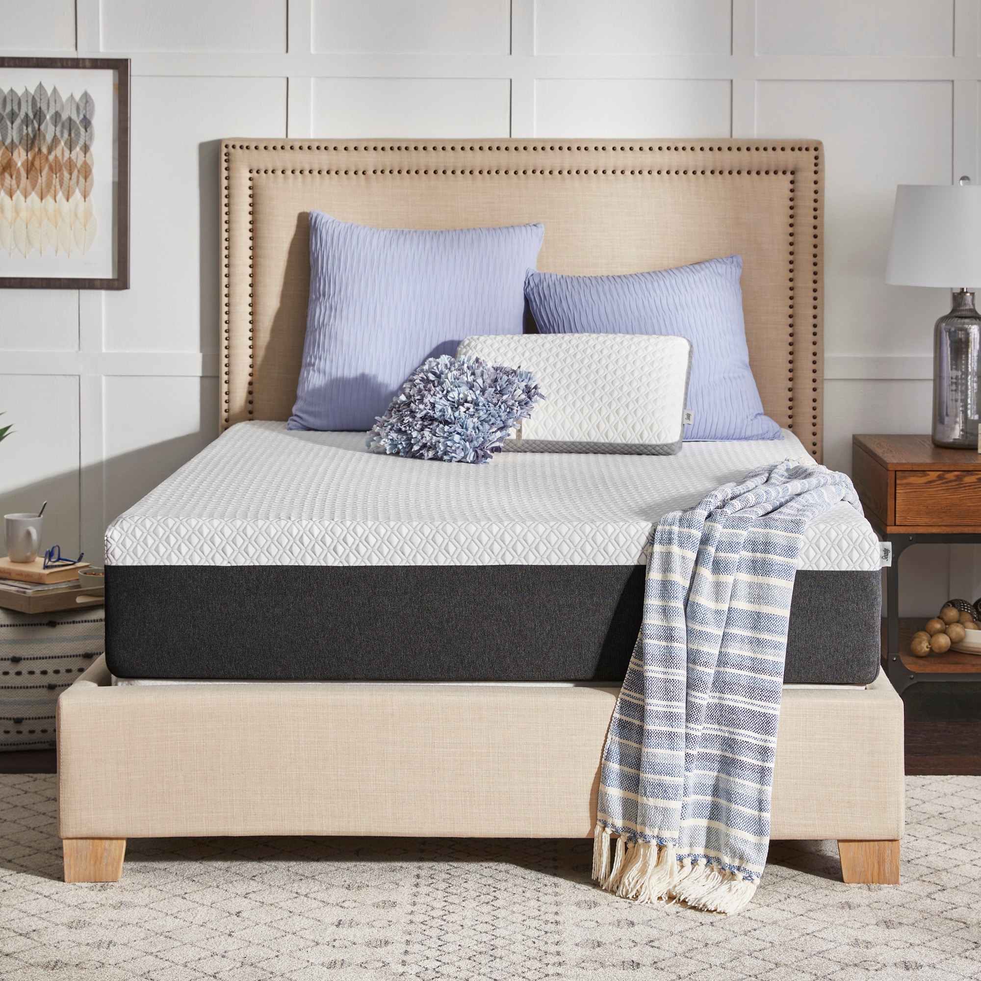 Sealy 12-in Queen Hybrid Memory Foam/Coil Blend Mattress in a Box F03 ...