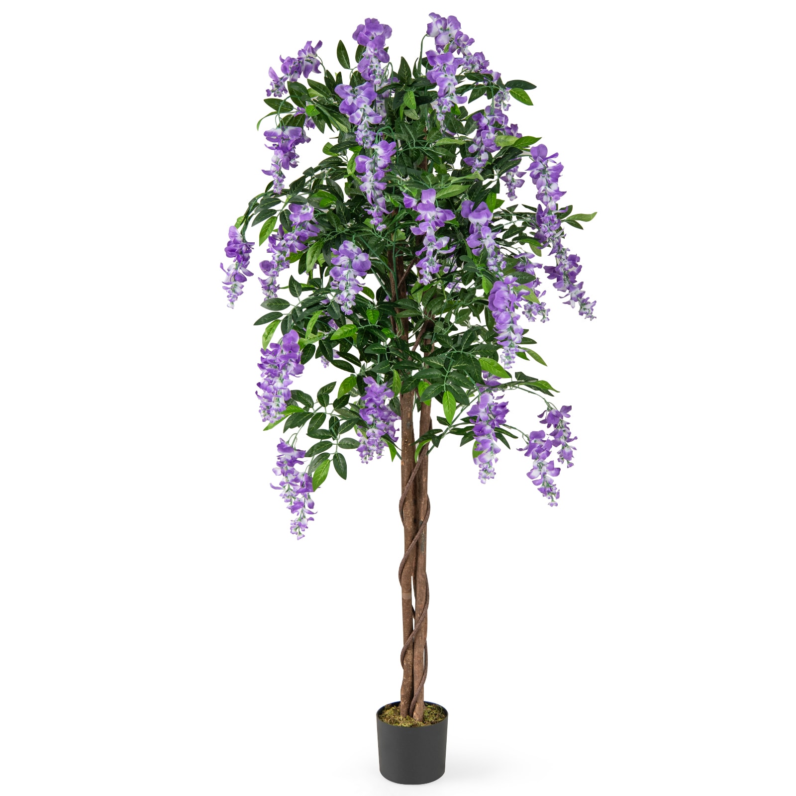 YERIVA FP0317PU1CTHZ1 65-in Purple Indoor/Outdoor Floor Wisteria Artificial flower