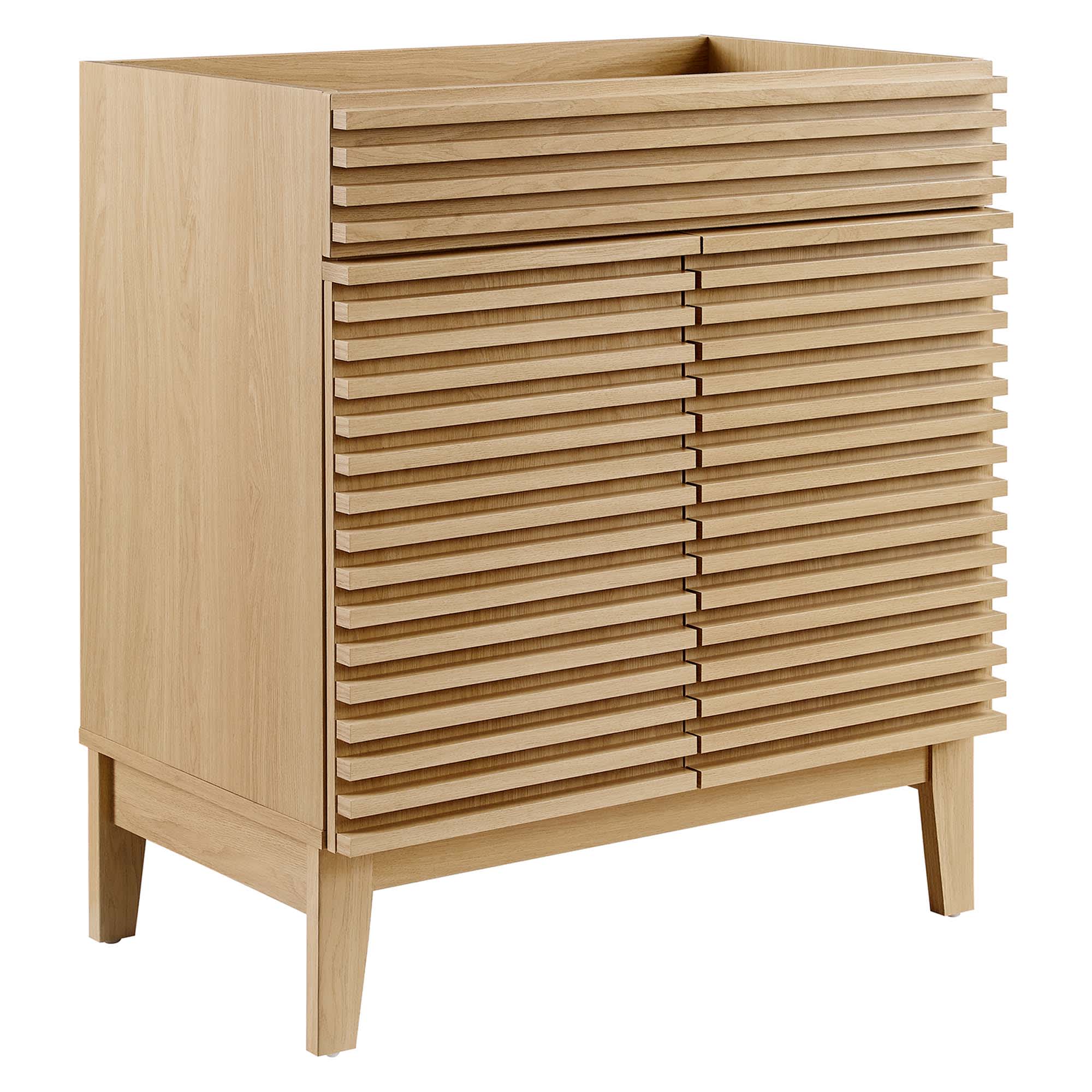  Render 30-in Bathroom Vanity Cabinet (Sink Basin Not Included) in Oak