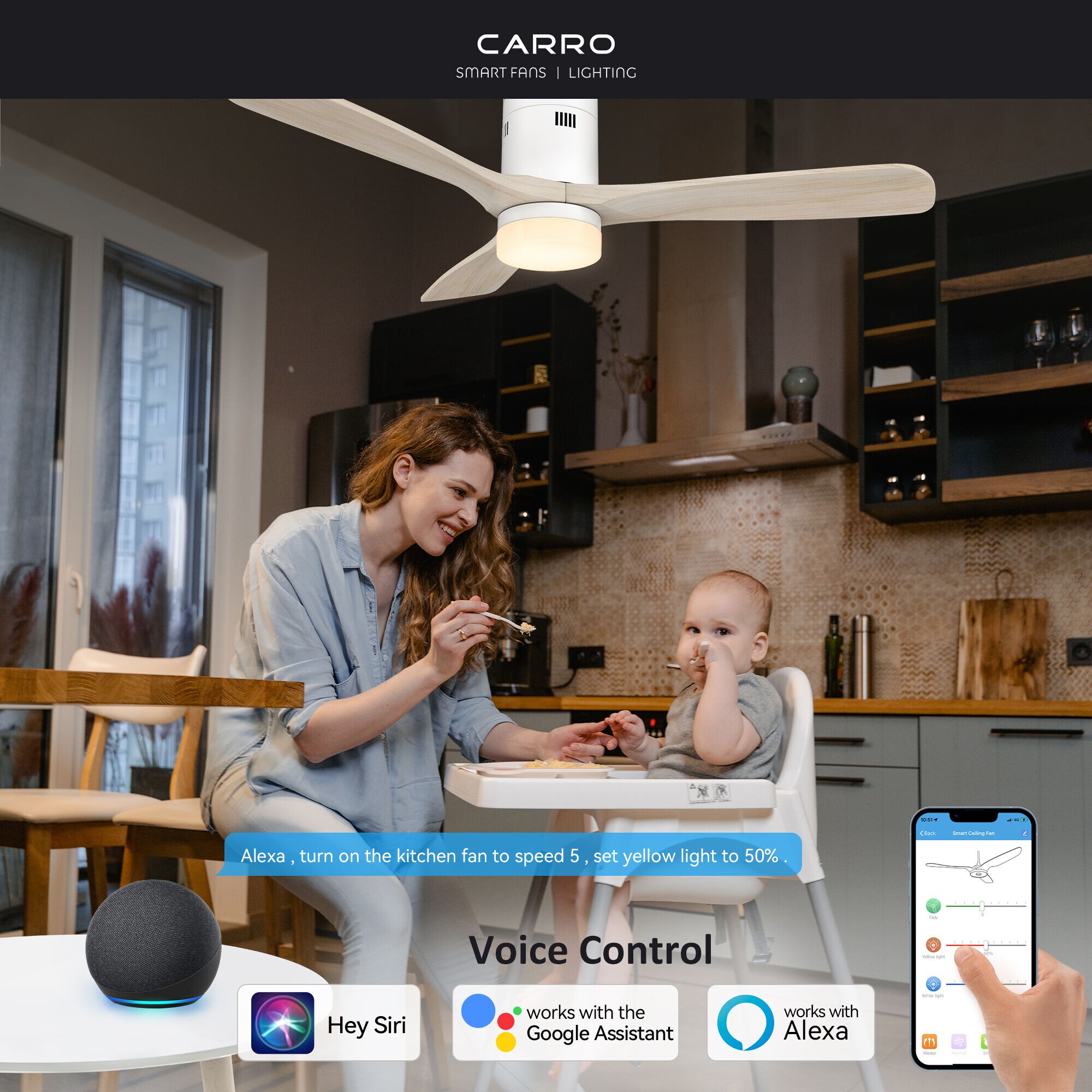 CARRO USA LS523P3-L12-WM1-1-FM Ceiling-Fans - View #2