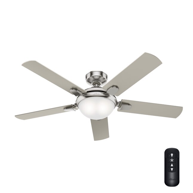 Brushed Nickel Led Indoor Ceiling Fan, Hunter 52 Ceiling Fan With Remote