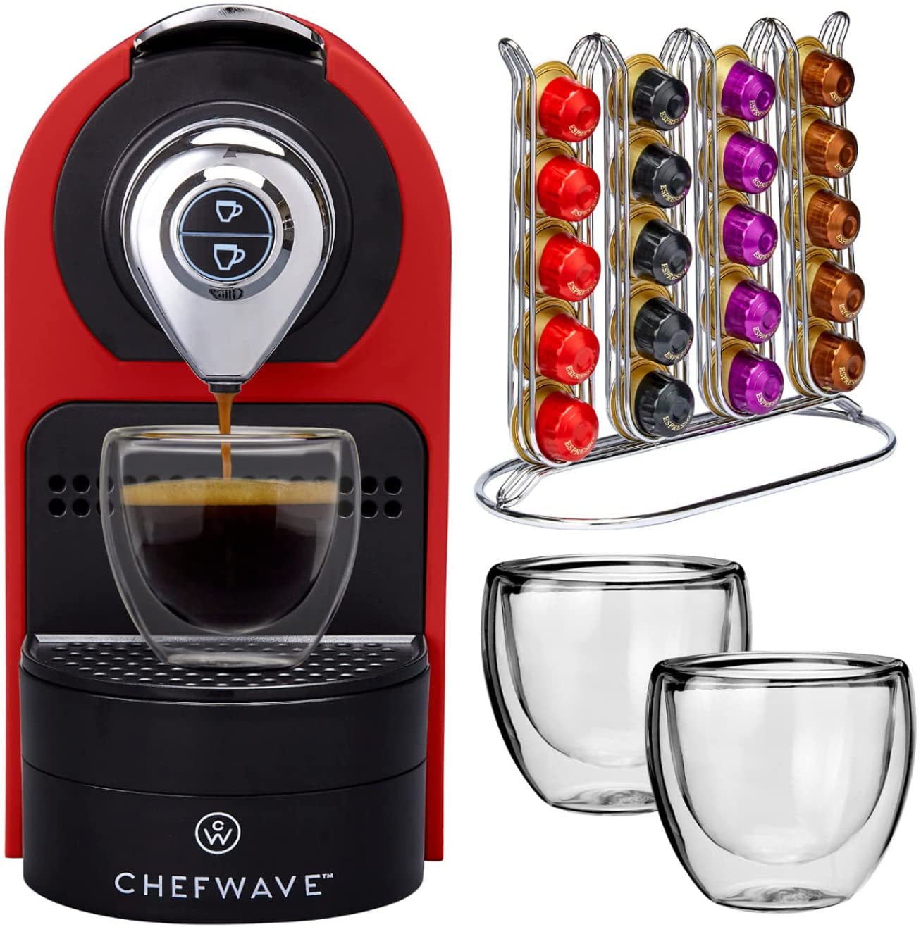 Chefwave Espresso Machine for Nespresso Compatible capsule Stainless Steel Automatic Programmable Espresso in the Espresso Machines department at Lowes.com