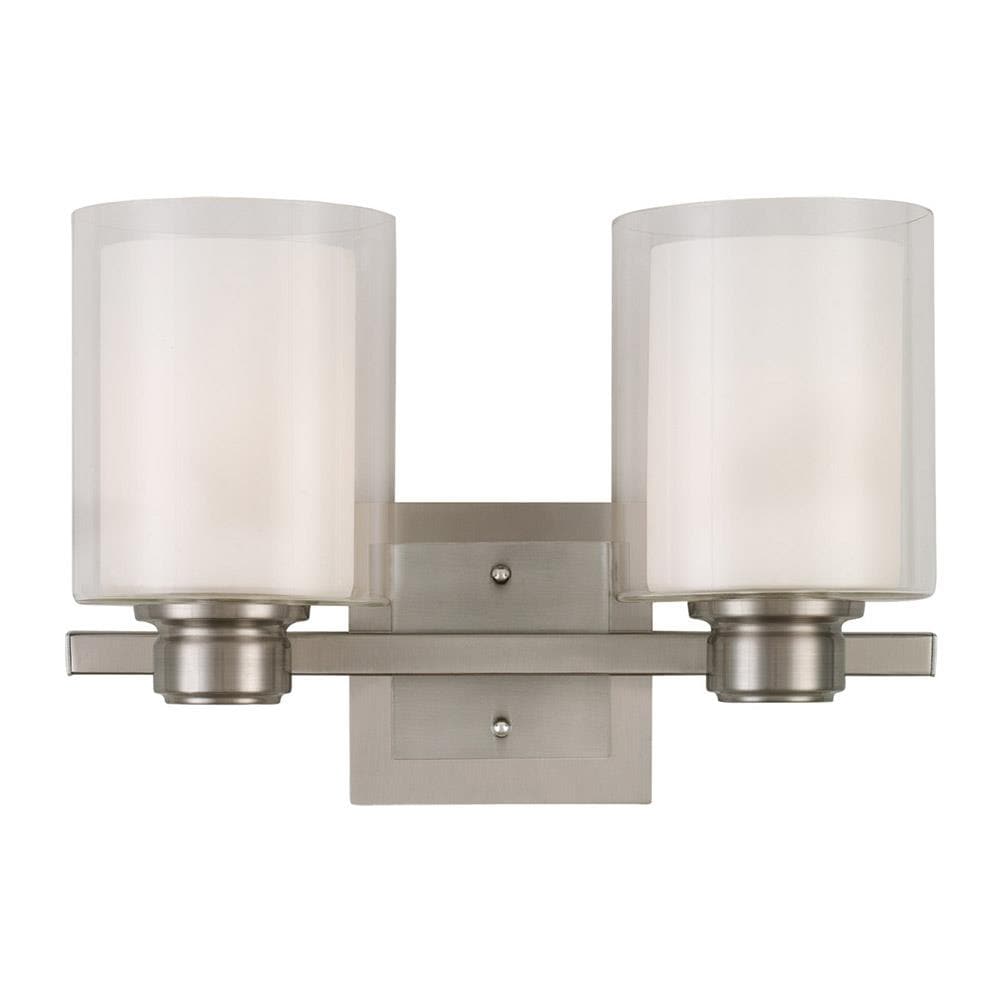 Design House 556142 Oslo 16-in W 2 -Light Satin Nickel Wall Sconce