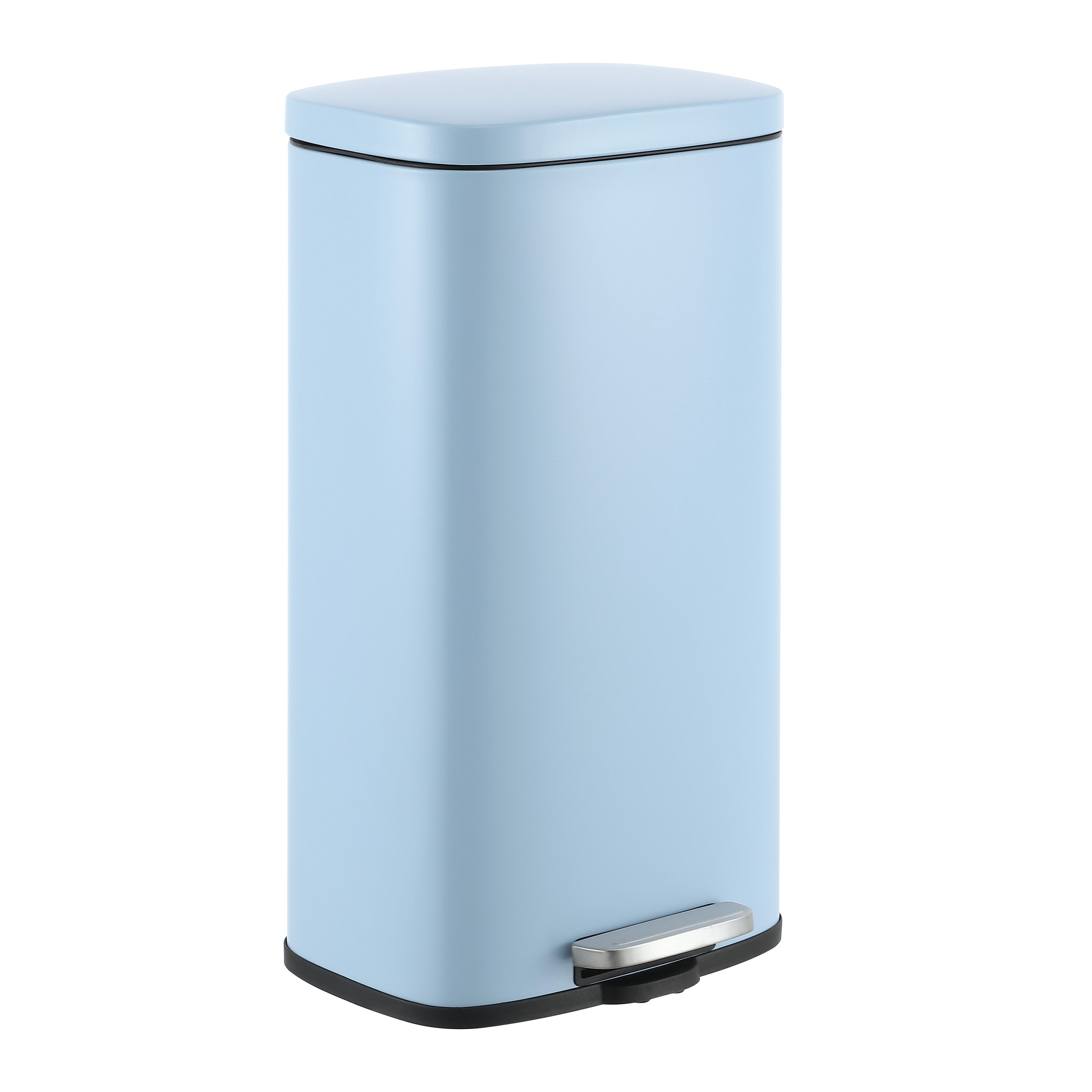 happimess HPM1011G 8 Gallon Tide Pool Blue Metal Indoor Kitchen Step Trash Can