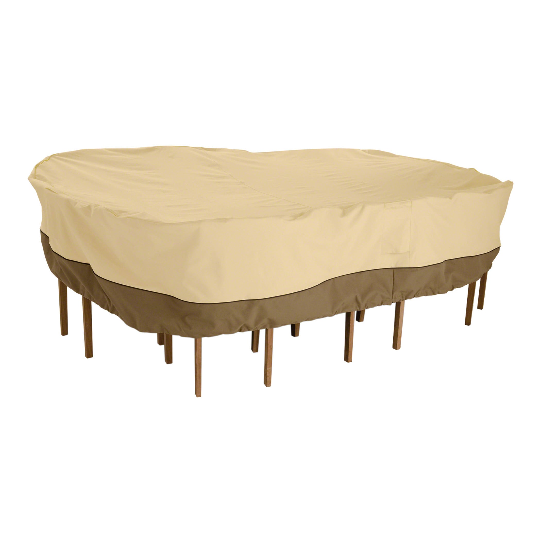 Classic Accessories 70932 Veranda Pebble and bark Polyester Patio Furniture Cover For Dining set