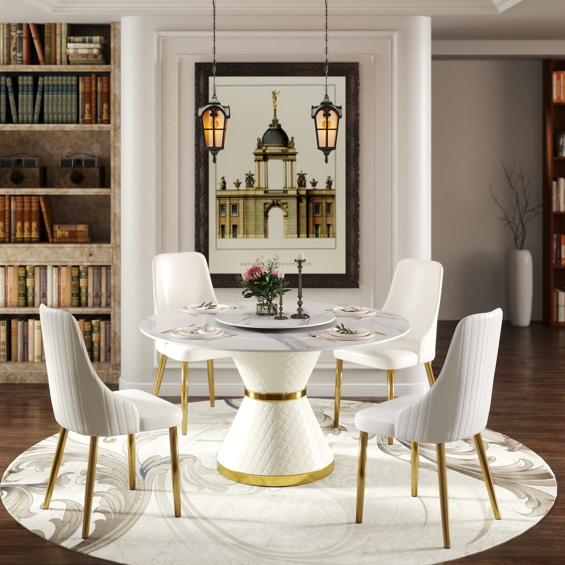 BuotiqHom DH-AT-135W60W2W Dining-Tables - View #6