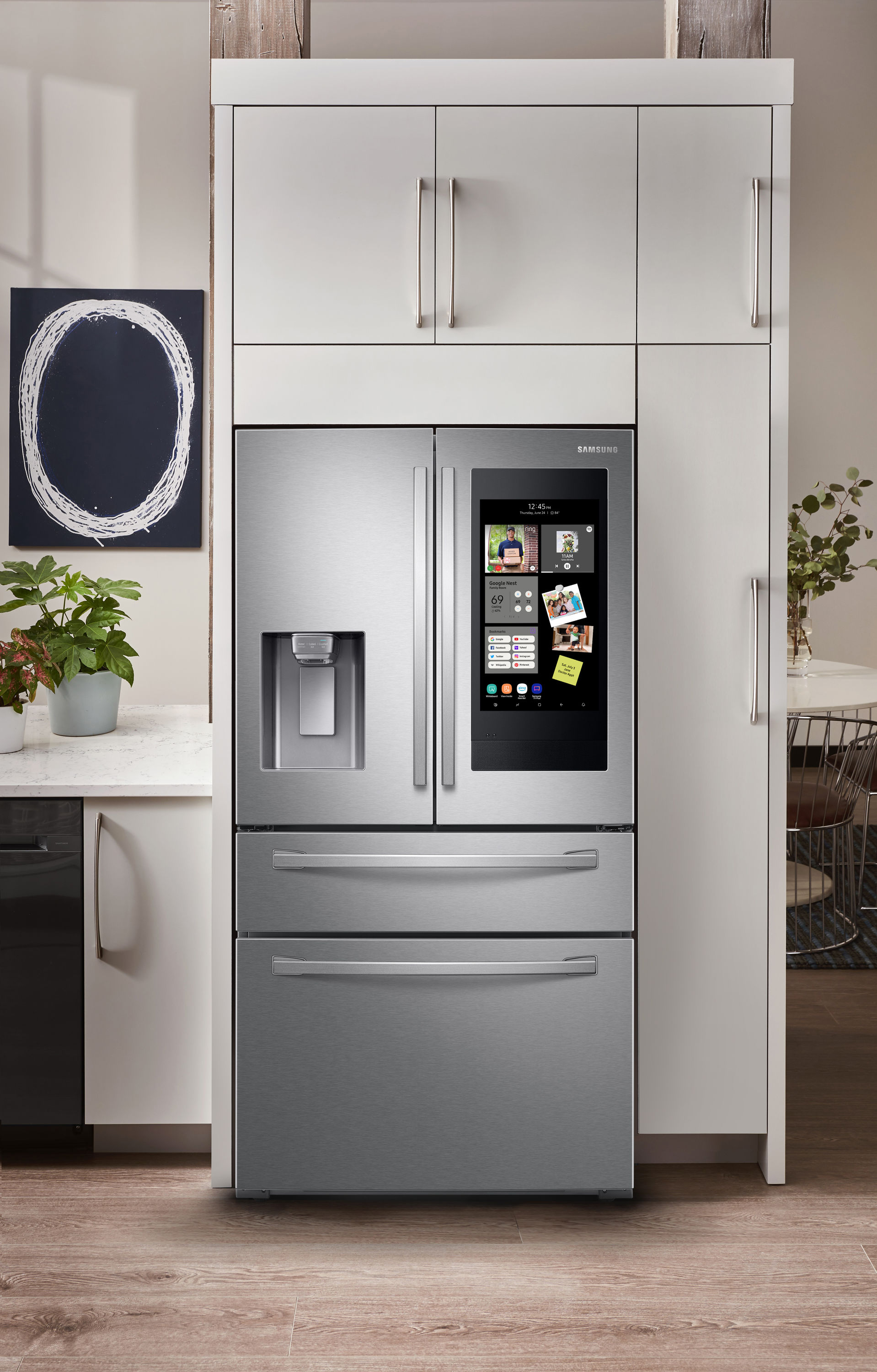 22 cu. ft. Family Hub™ Counter Depth 4-Door Flex™ Refrigerator in Stainless  Steel Refrigerator - RF22N9781SR/AA