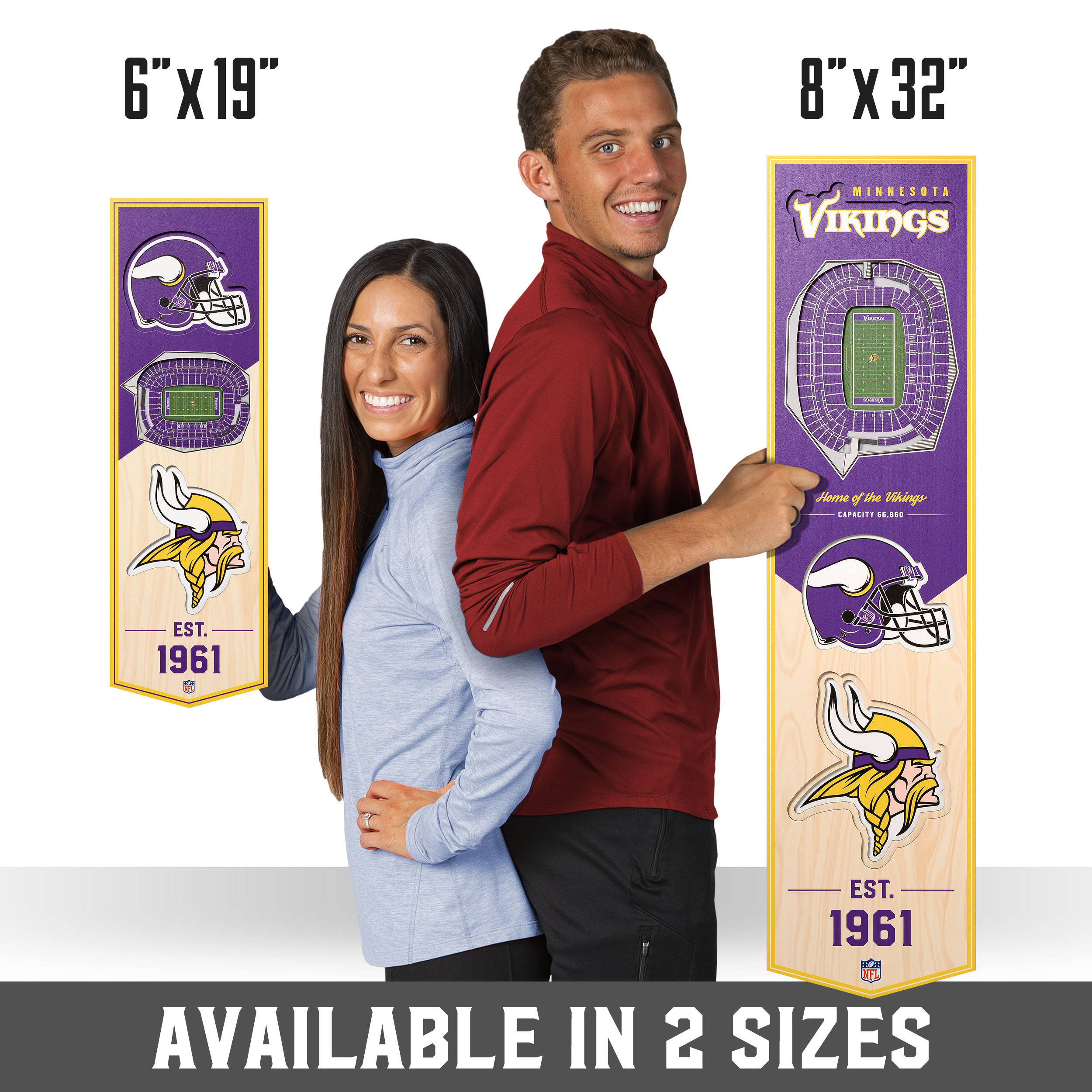 Minnesota Vikings 16'' Team Color Logo Cutout