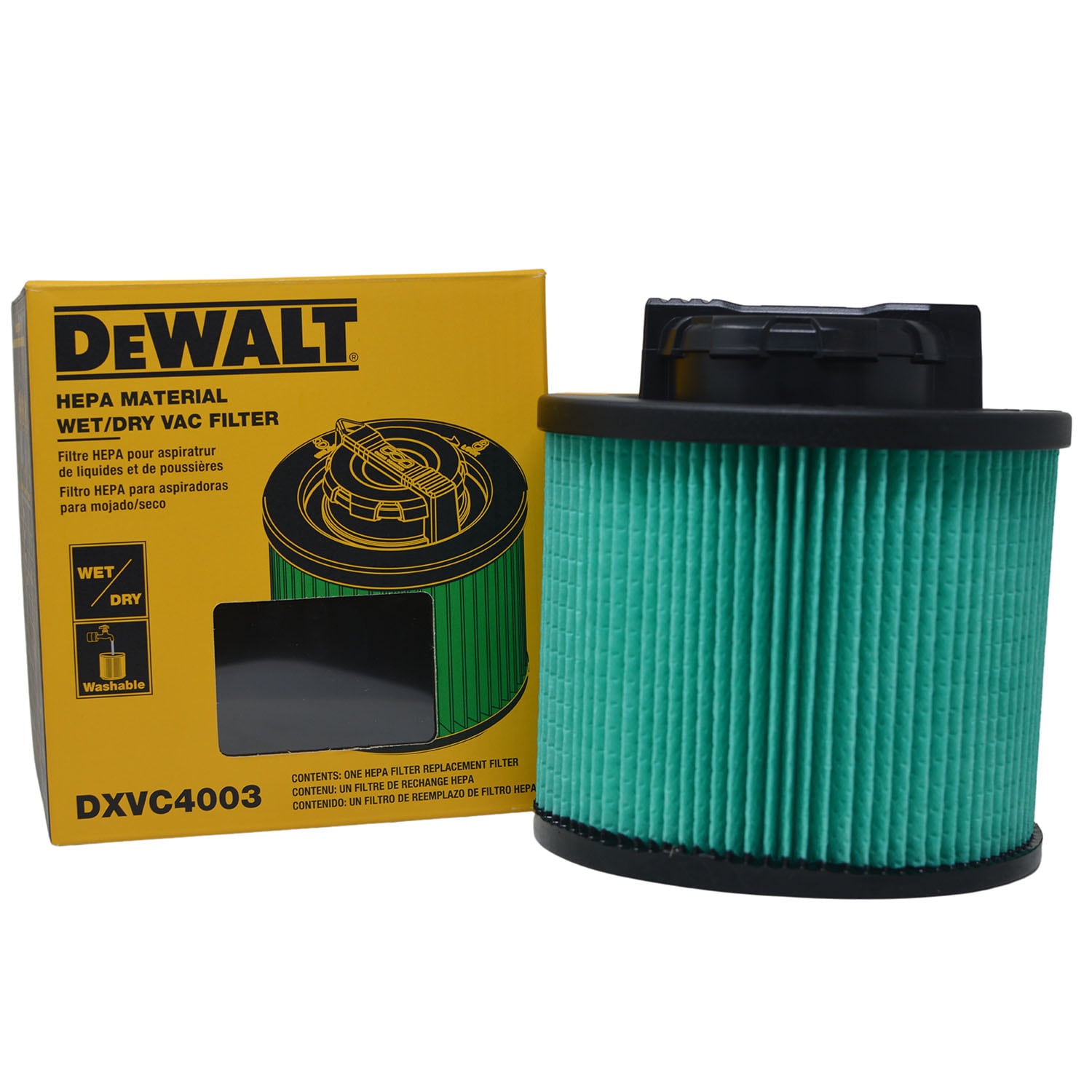 DEWALT Reusable Small Wet/Dry HEPA Shop Vacuum Cartridge Filter in the Shop  Vacuum Filters department at