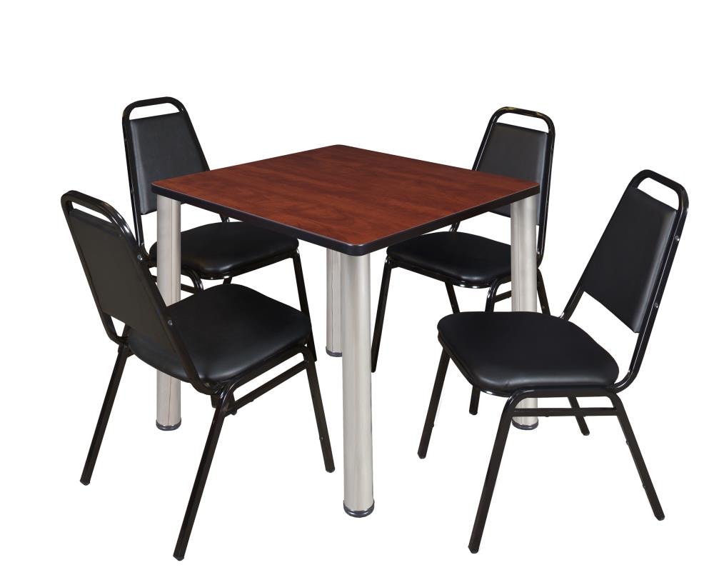 Regency TB3030CHBPCM29BK Breakroom Red 4-Person Training Table (30-in W x 29-in H)