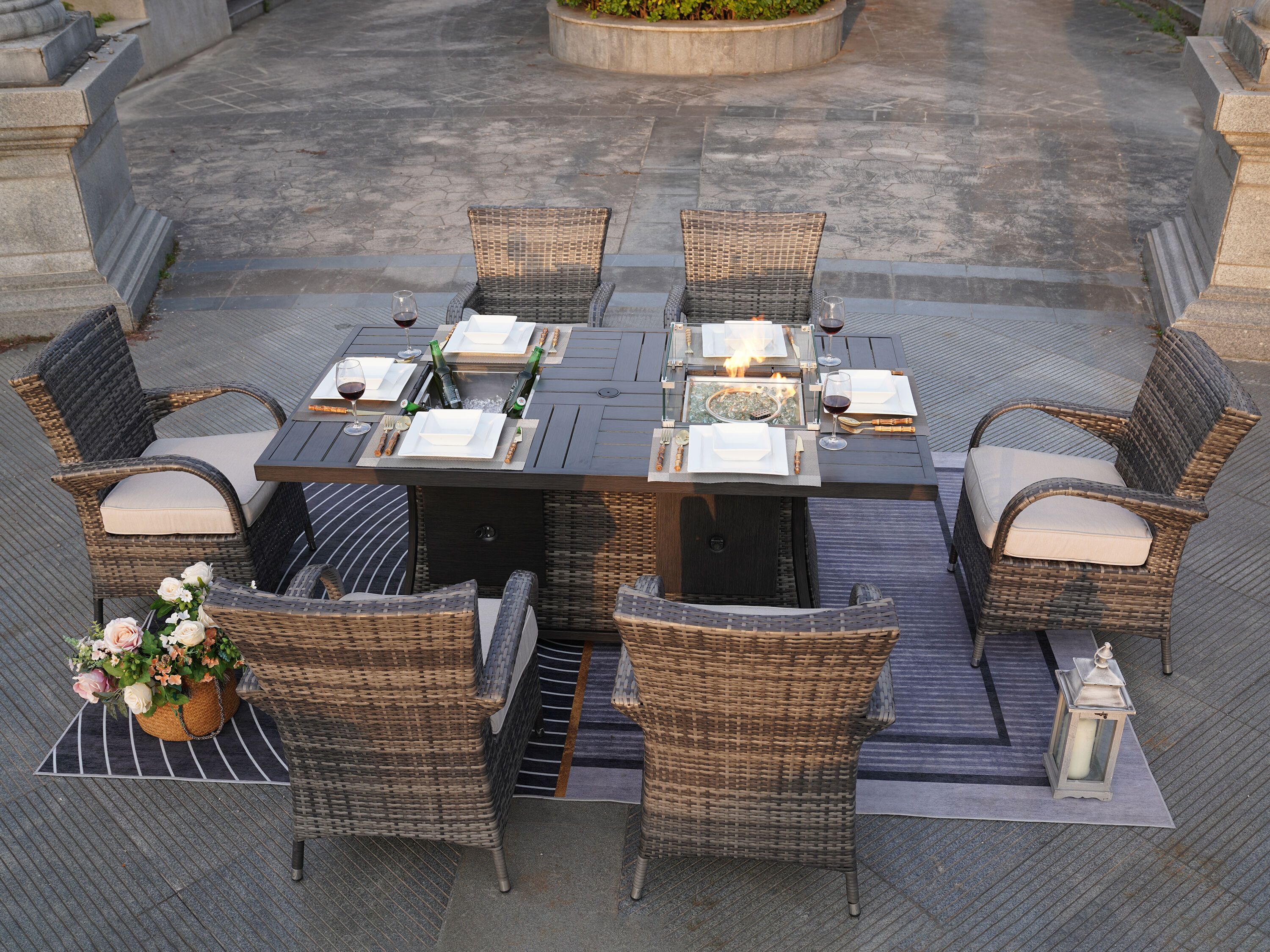 Moda Furnishings 1106FI-1122-G Patio-Dining-Sets - View #3