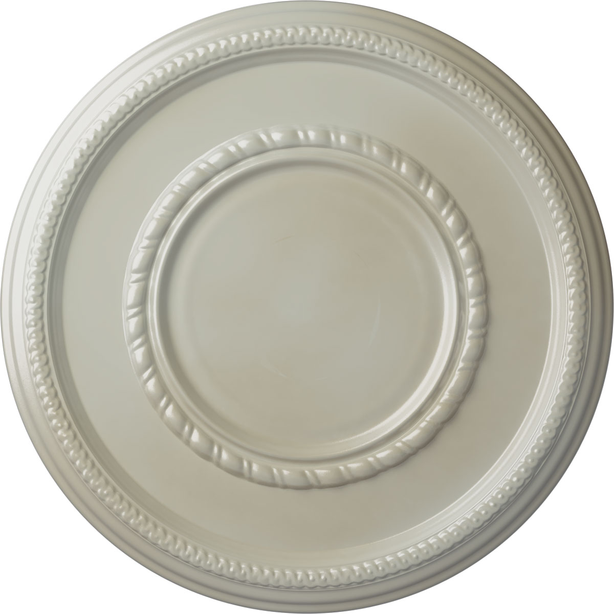 Ekena Millwork CM17FEFBS Federal Roped Large 17.375-in W x 17.375-in L Painted Flash Blue Polyurethane Whole Ceiling Medallion