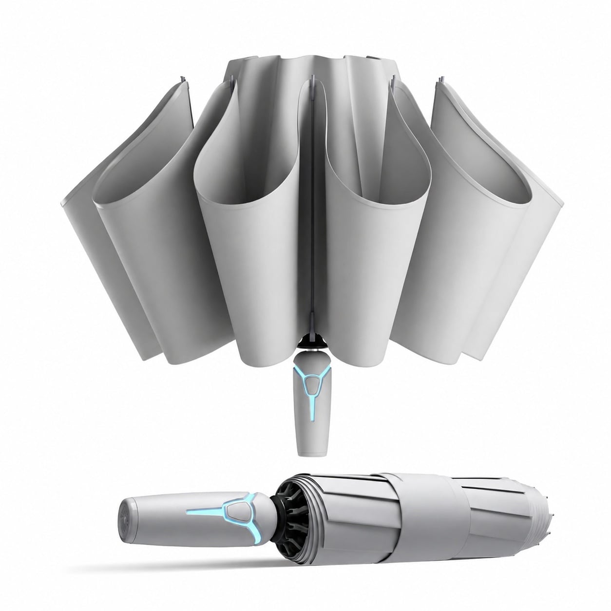 Adrinfly  Windproof Travel Umbrella 54 Inch Automatic Reverse Fold Portable Compact Umbrella with Cover Bag for Travel Car Commute Women Men