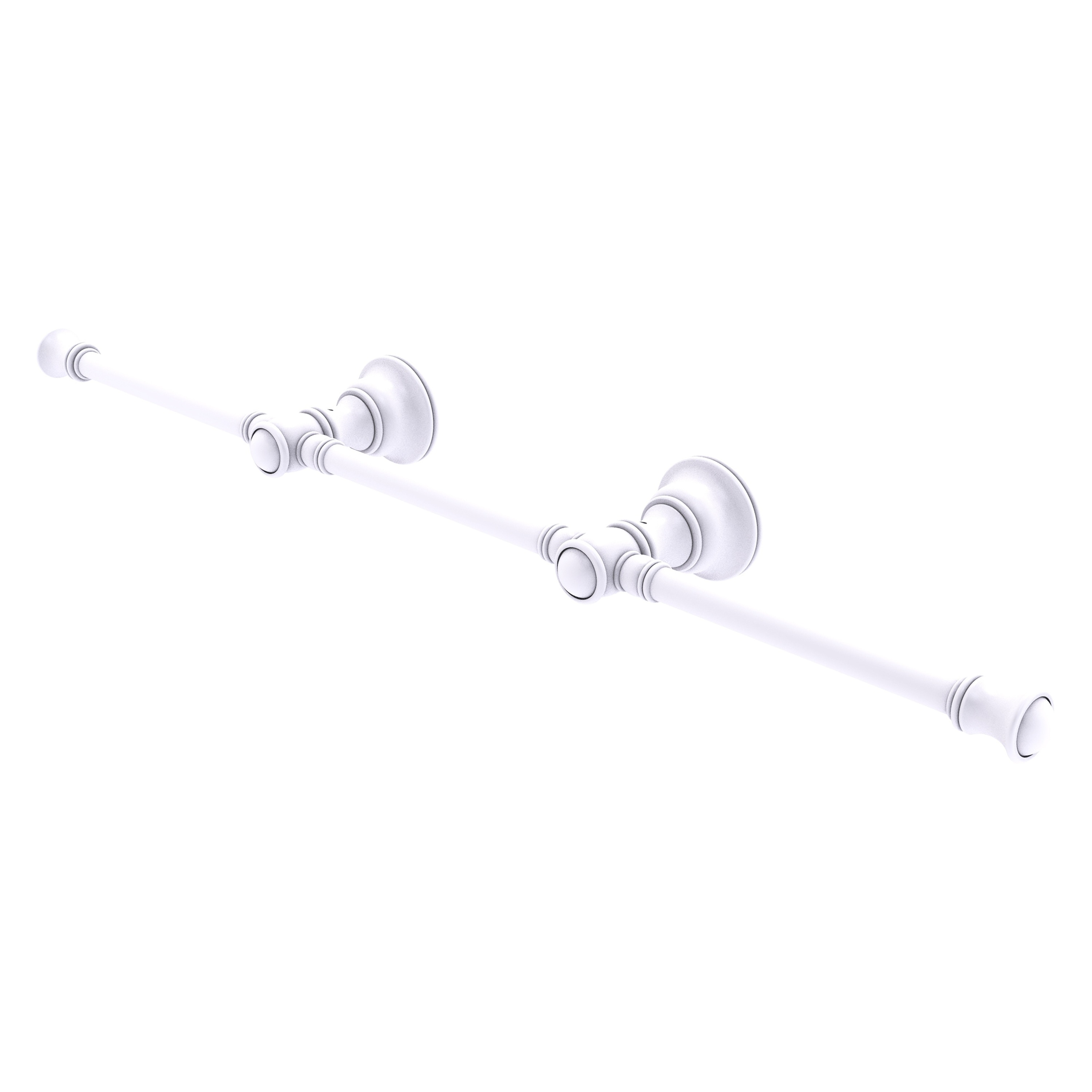 Allied Brass CL-HTB-3-WHM Carolina 22-in double Matte White Wall mount Double Towel Bar